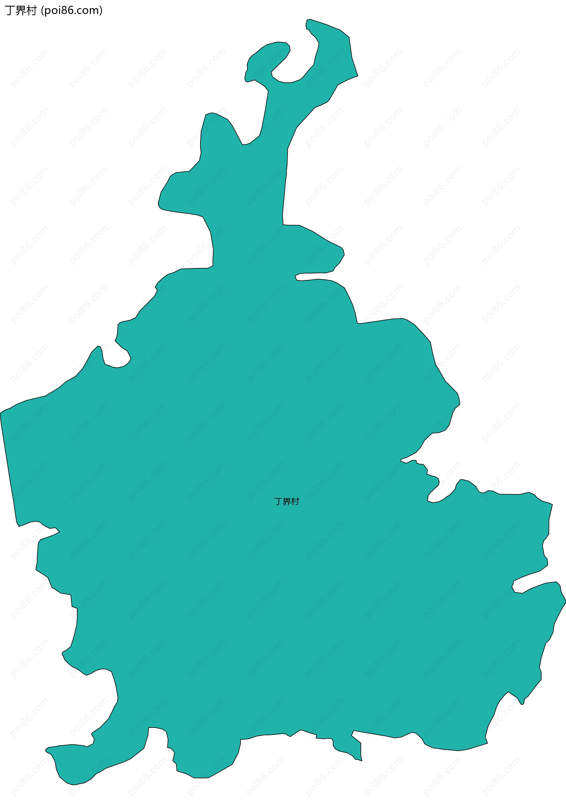 丁界村边界地图