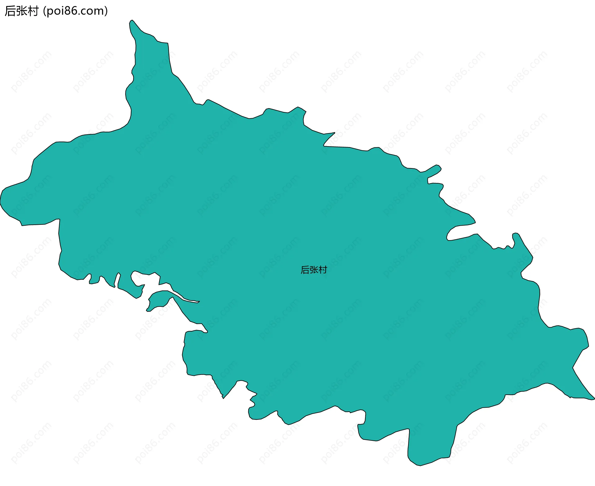 后张村边界地图