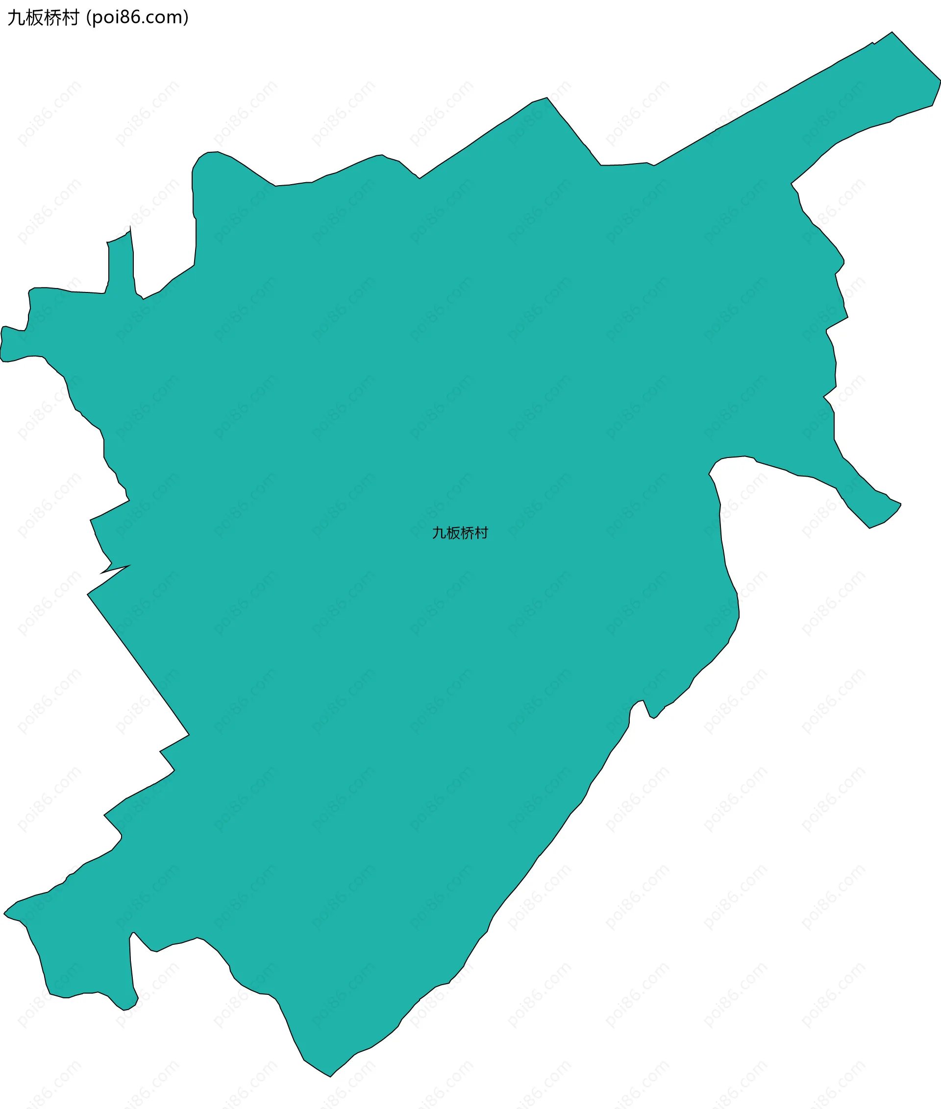 九板桥村边界地图