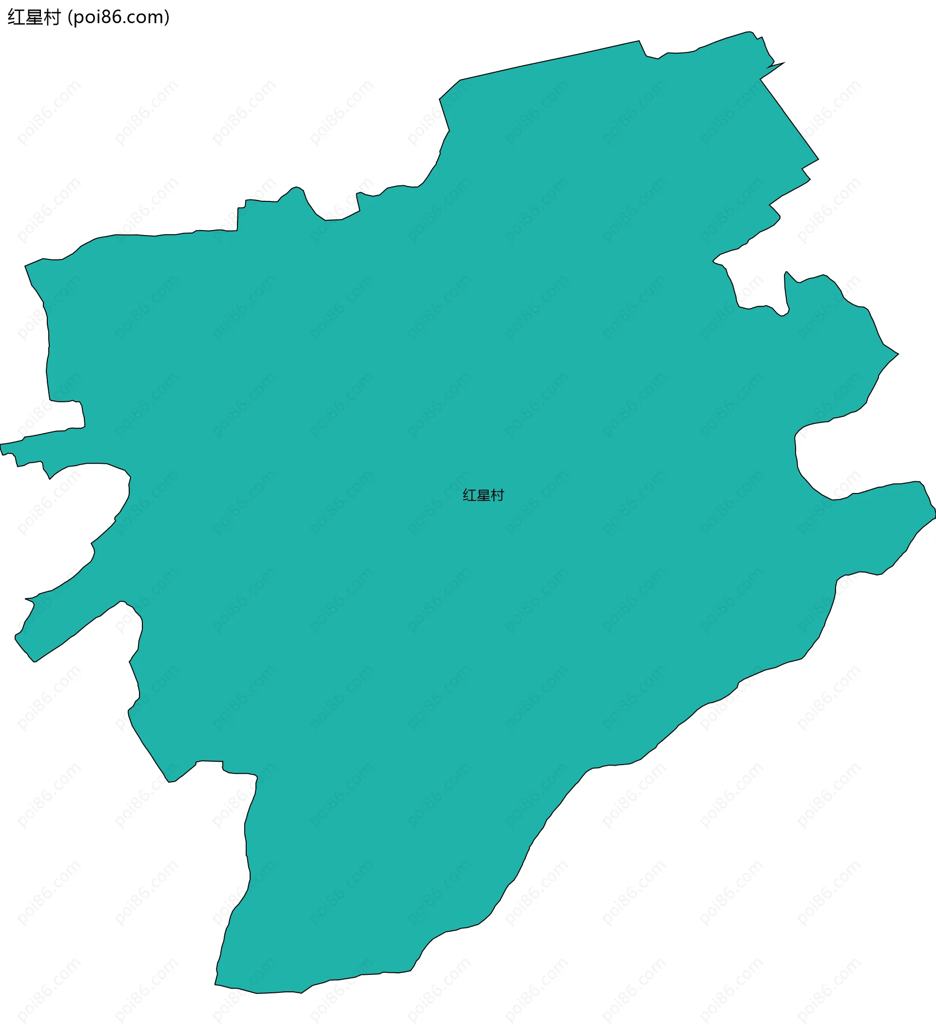 红星村边界地图