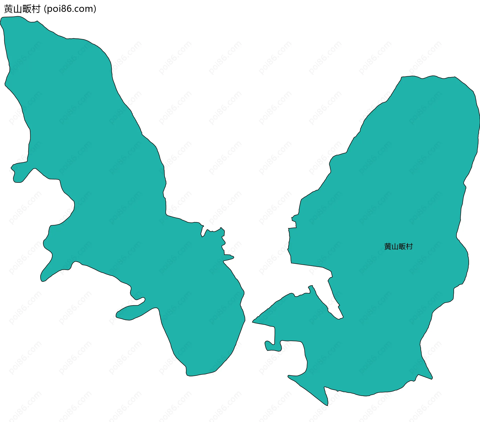 黄山畈村边界地图