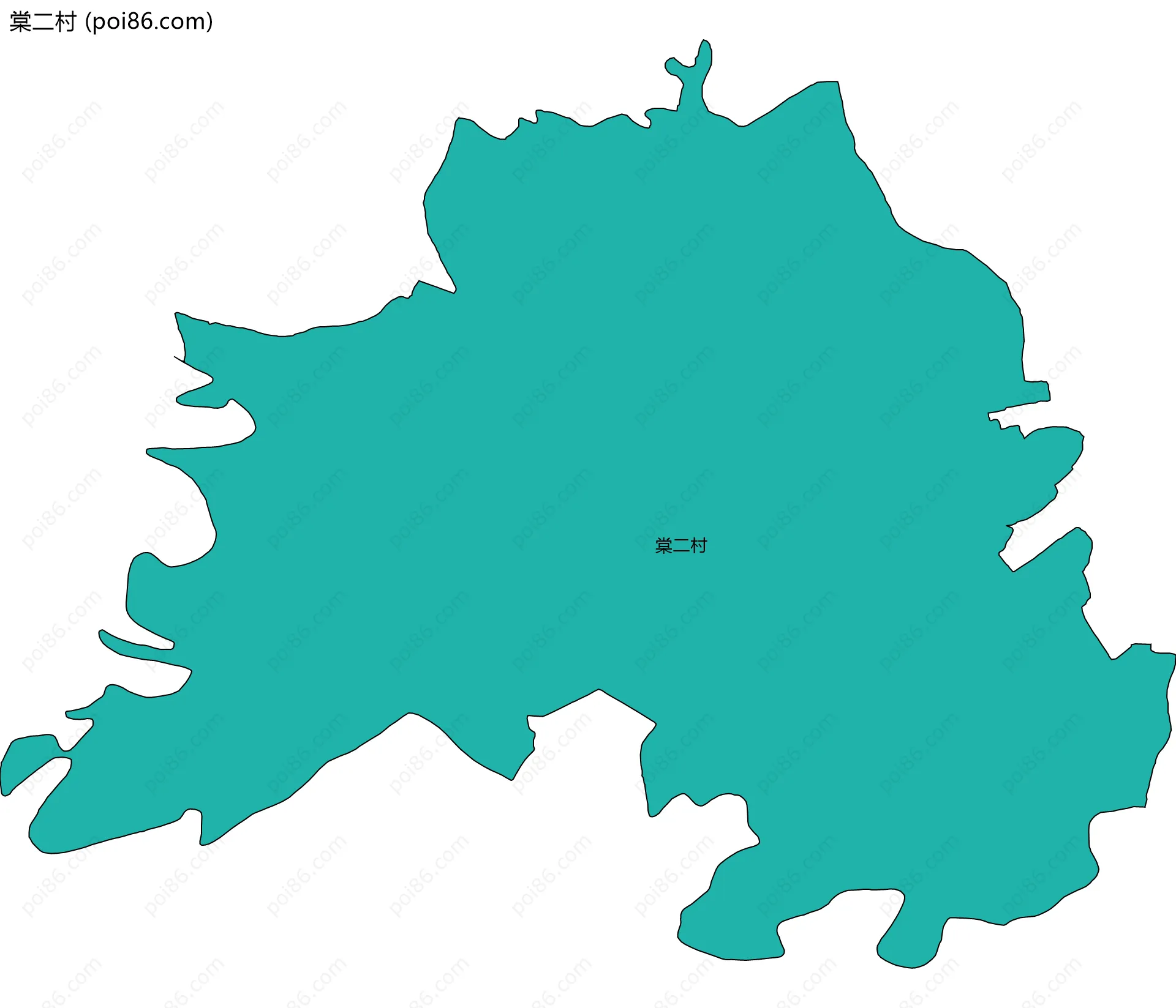 棠二村边界地图