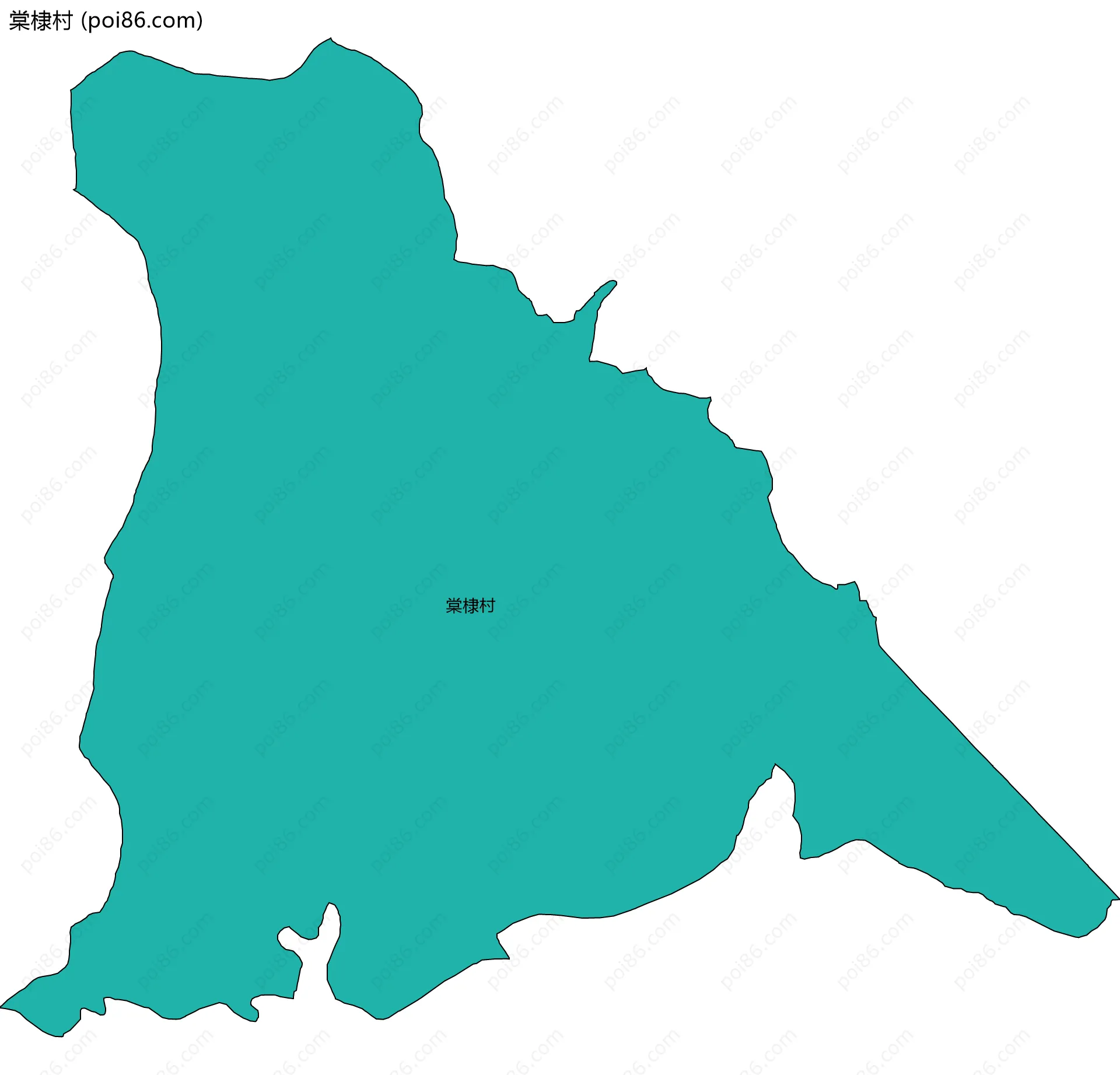 棠棣村边界地图