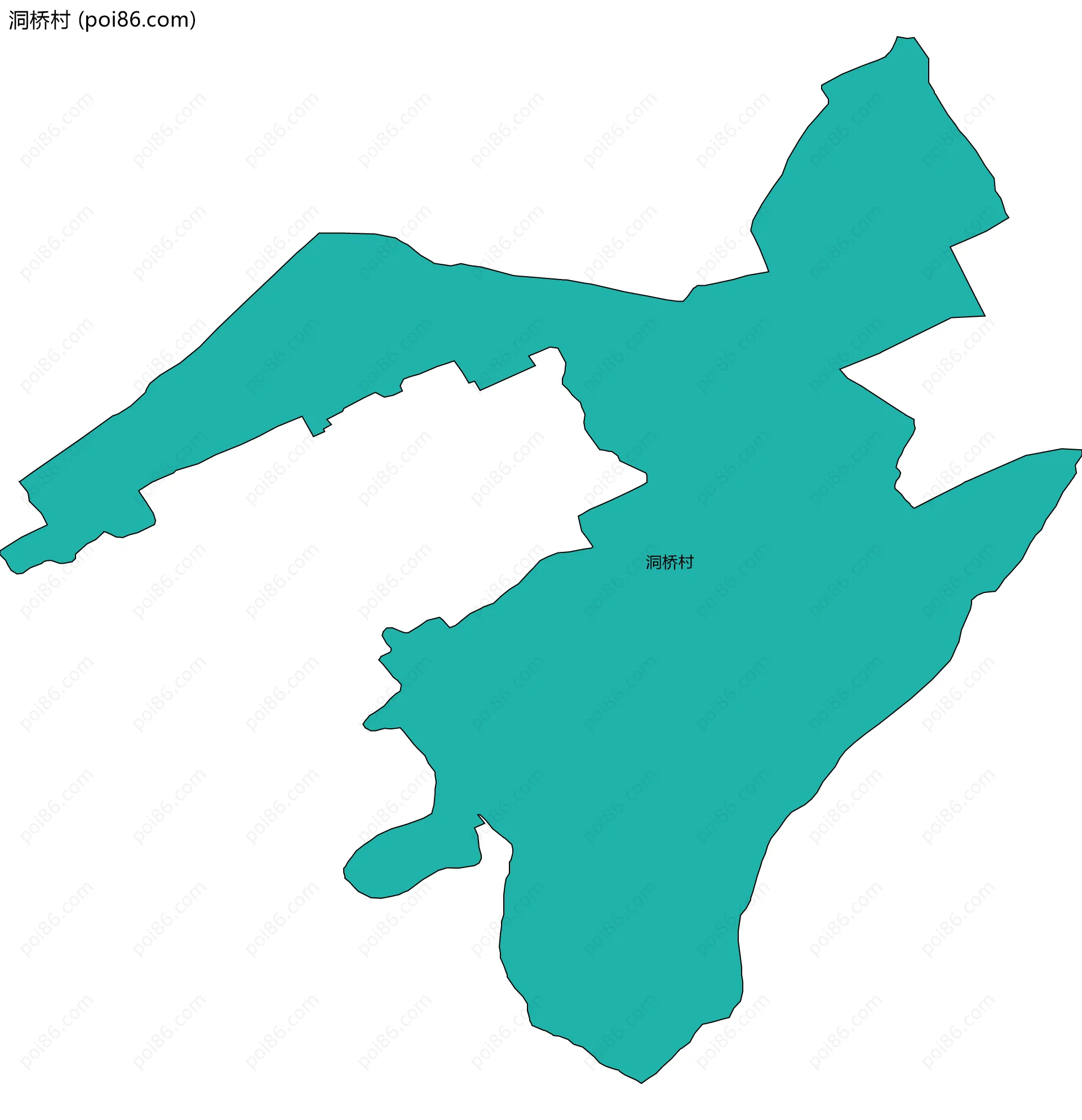 洞桥村边界地图