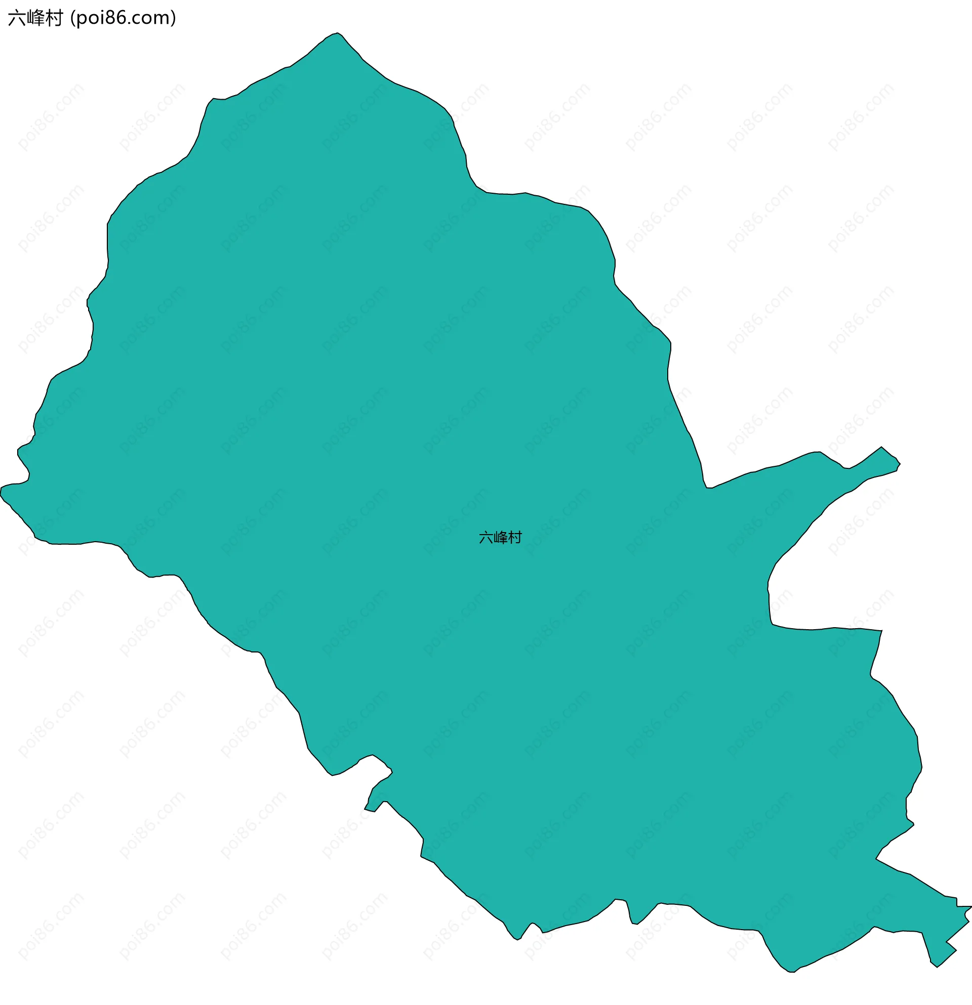 六峰村边界地图