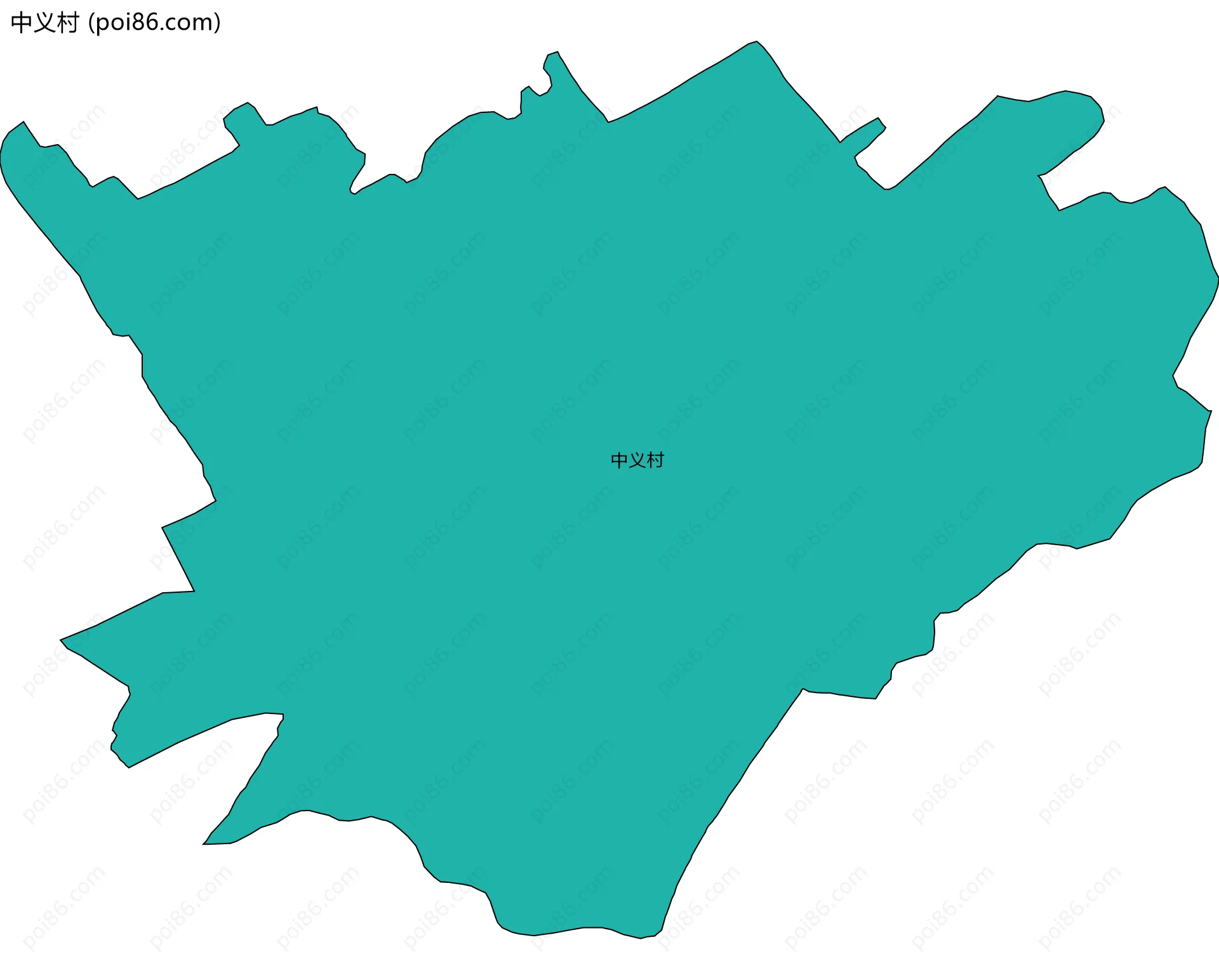中义村边界地图