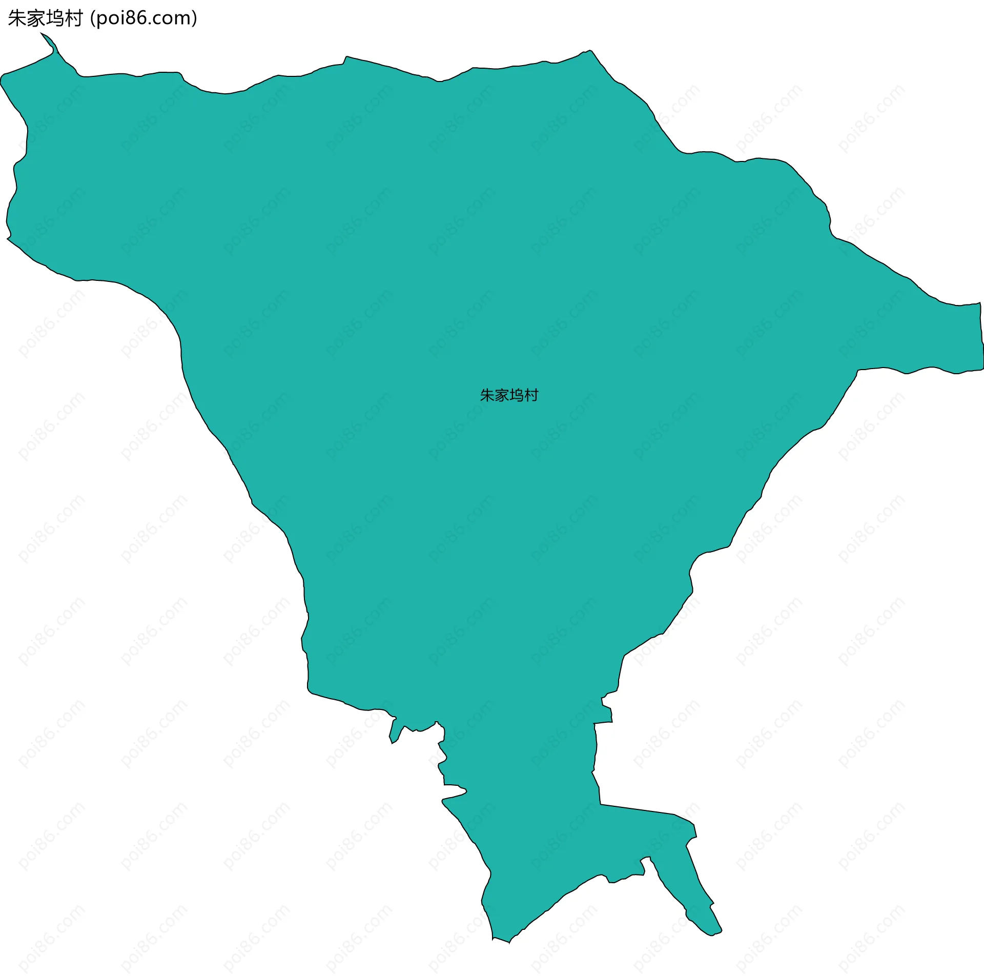 朱家坞村边界地图