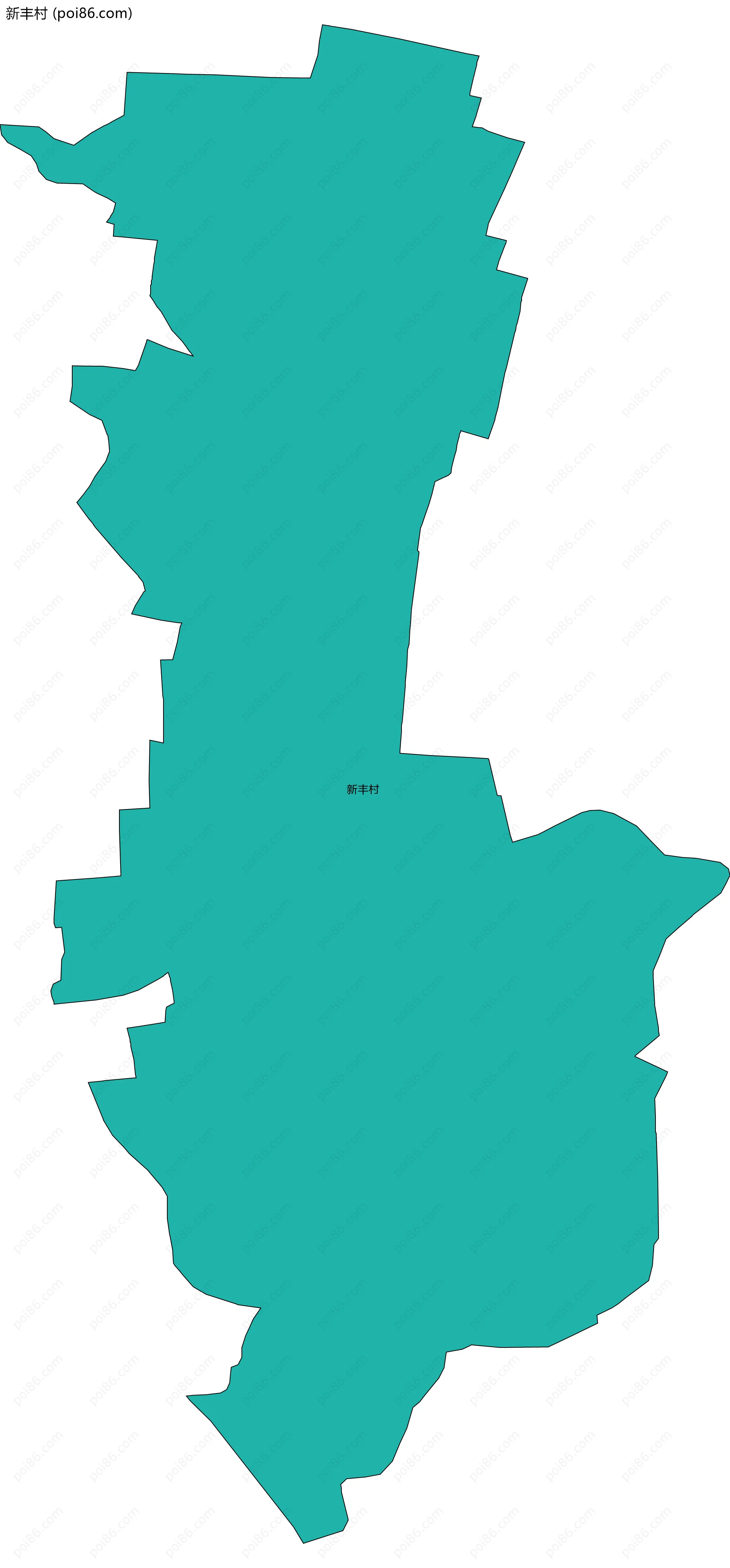 新丰村边界地图