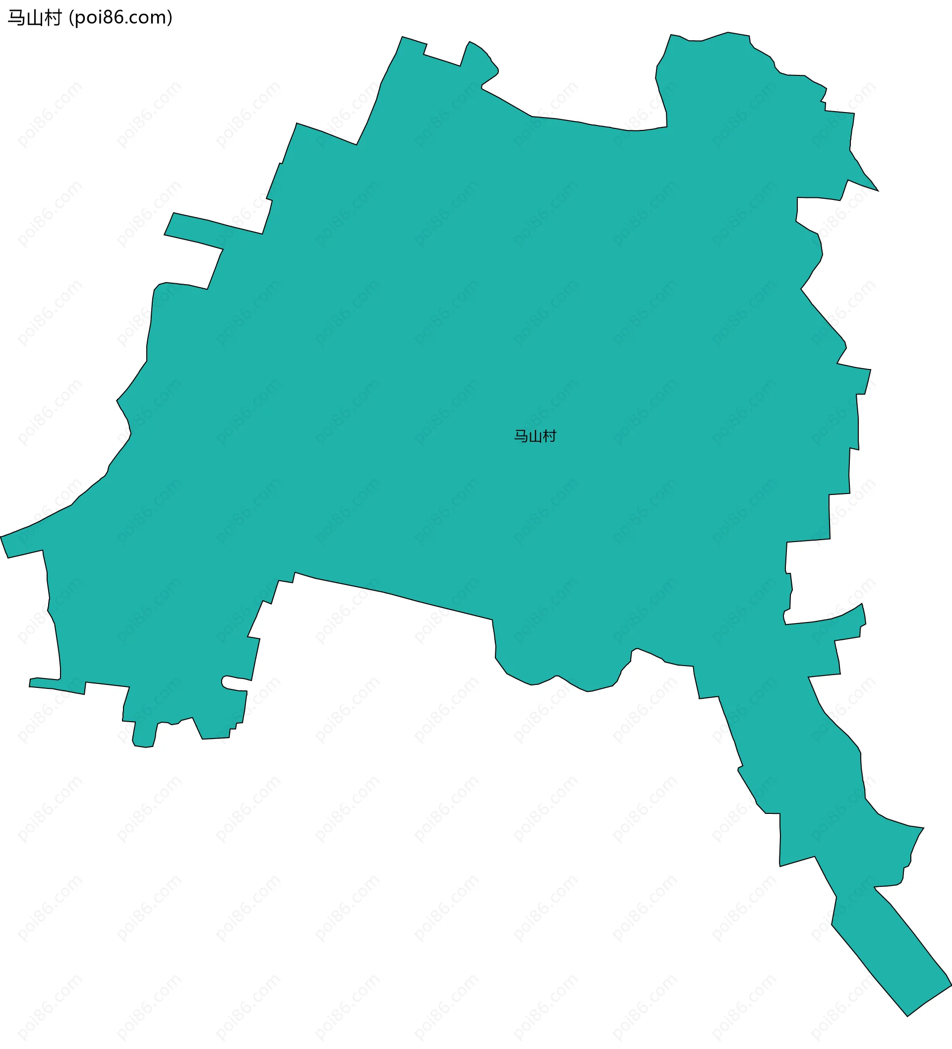马山村边界地图