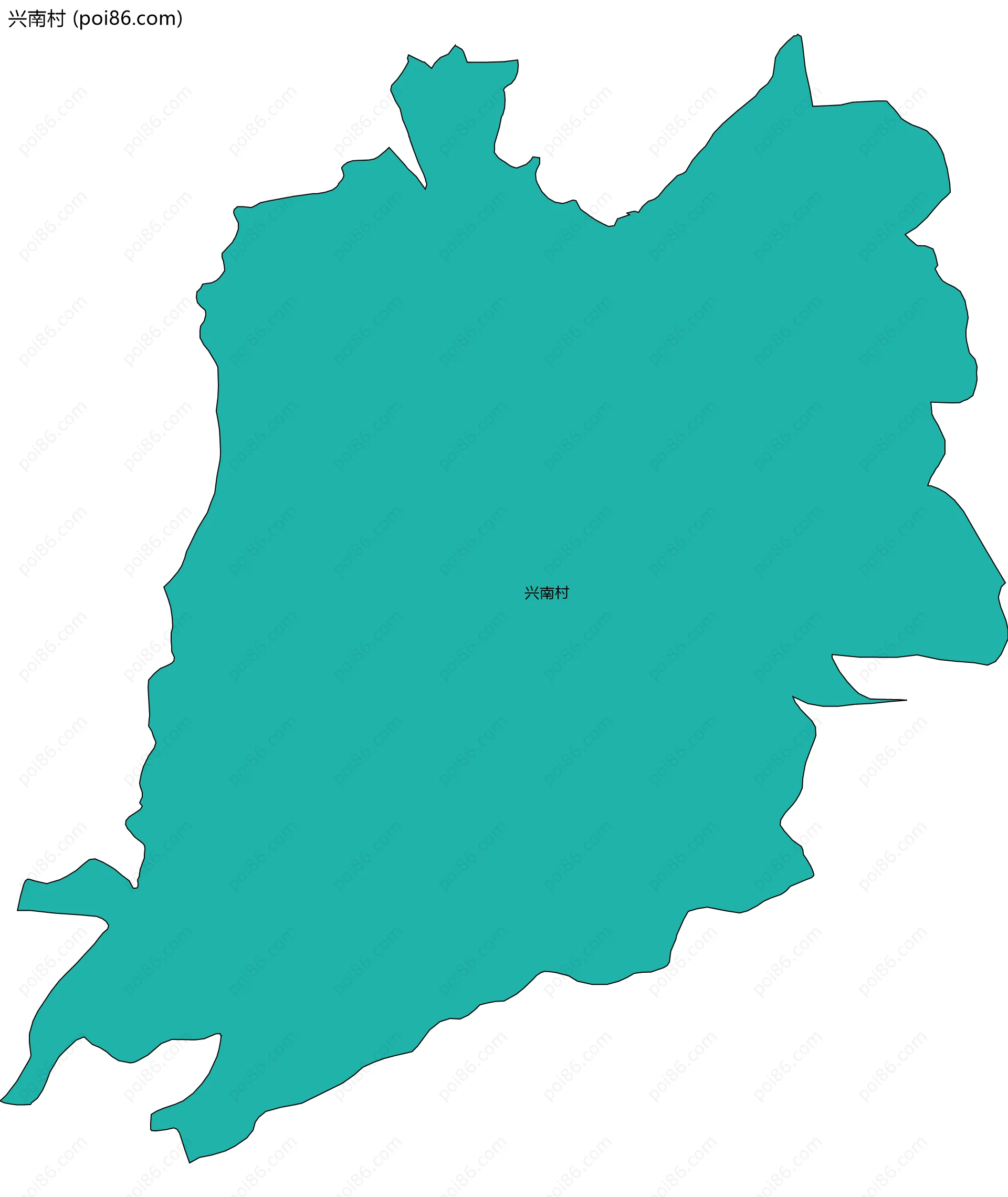 兴南村边界地图