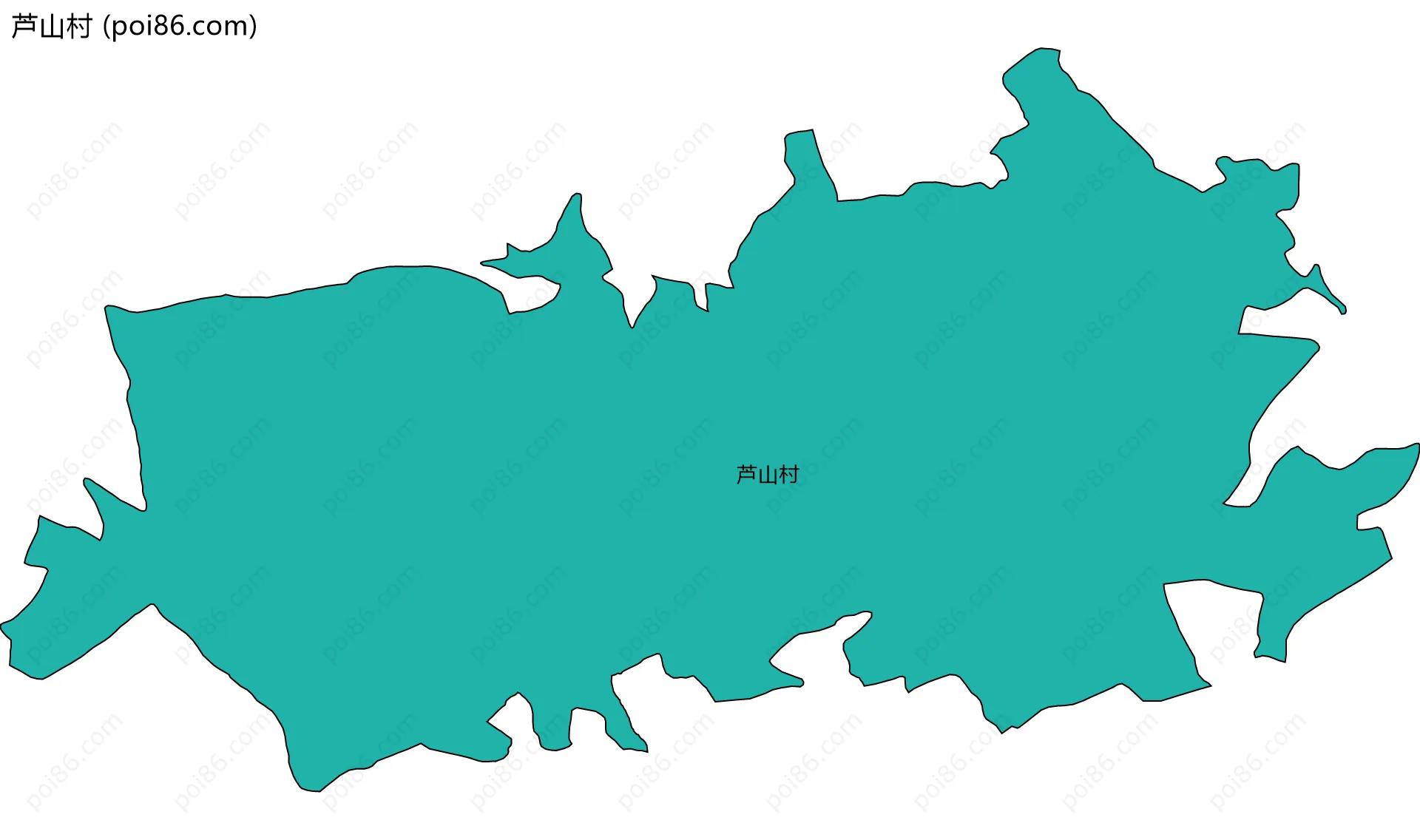 芦山村边界地图