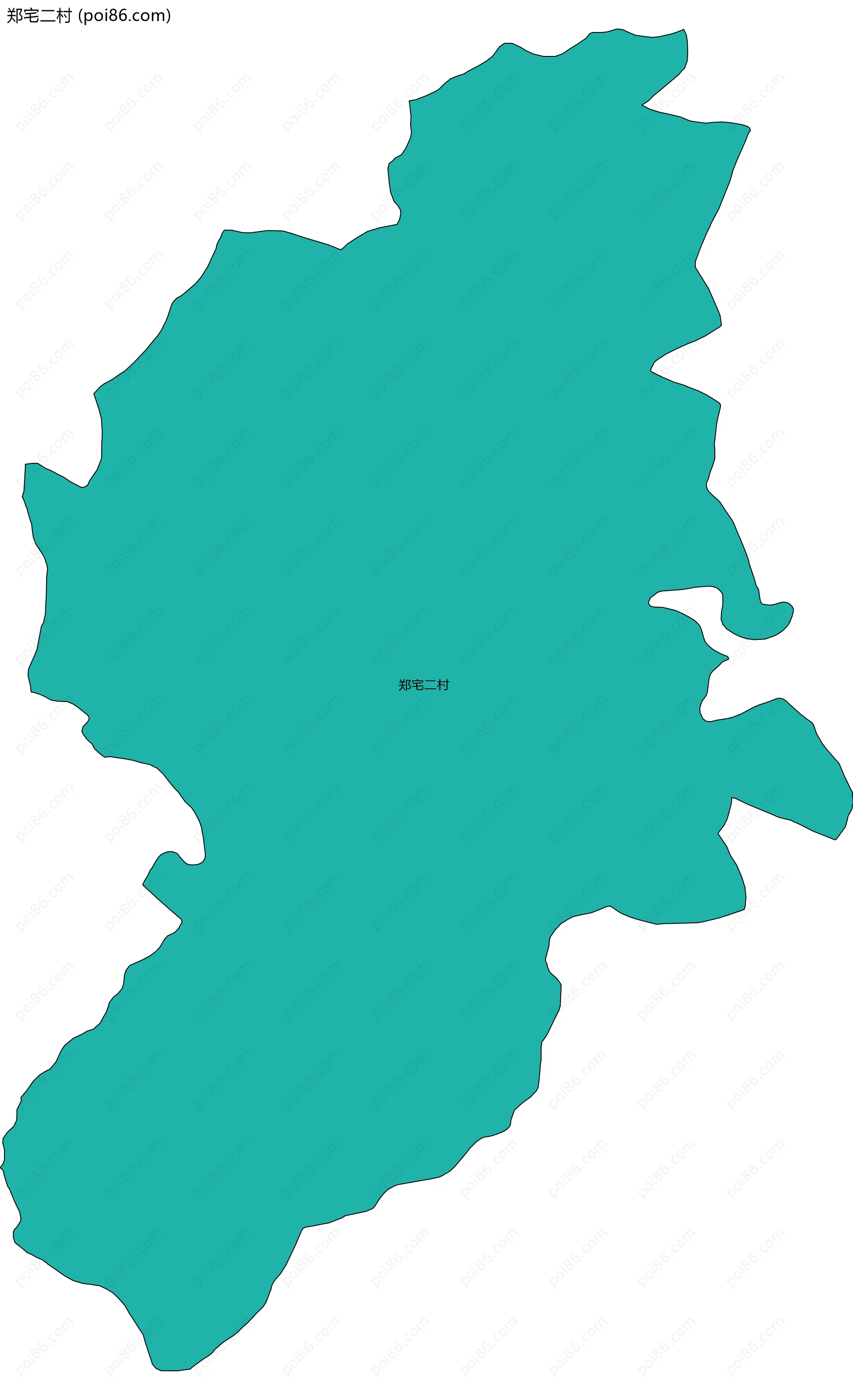 郑宅二村边界地图