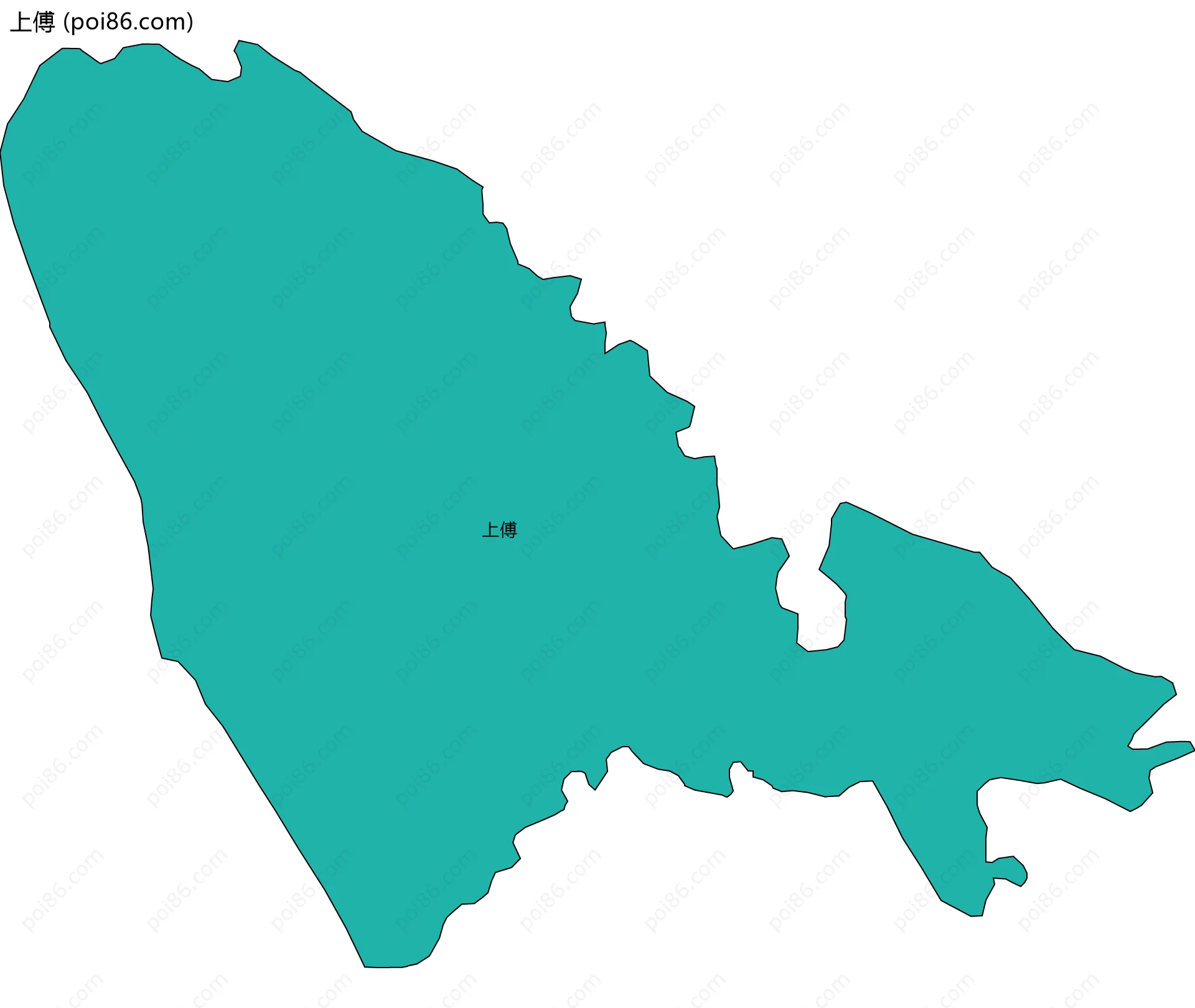 上傅边界地图
