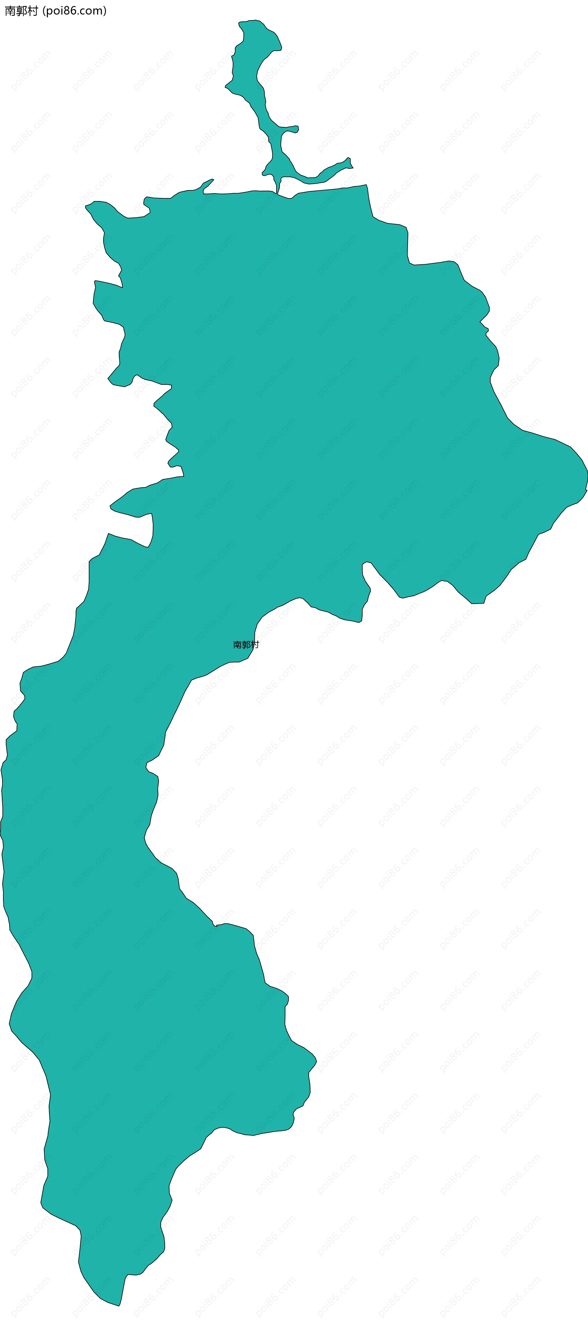 南郭村边界地图