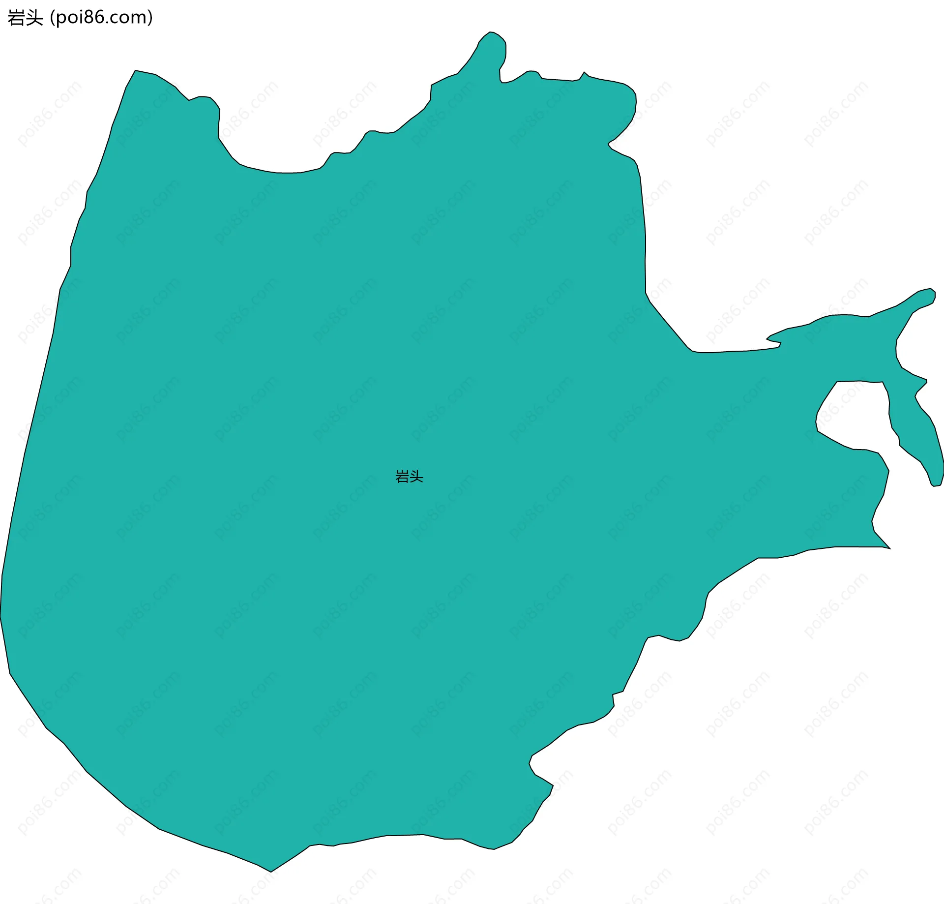 岩头边界地图
