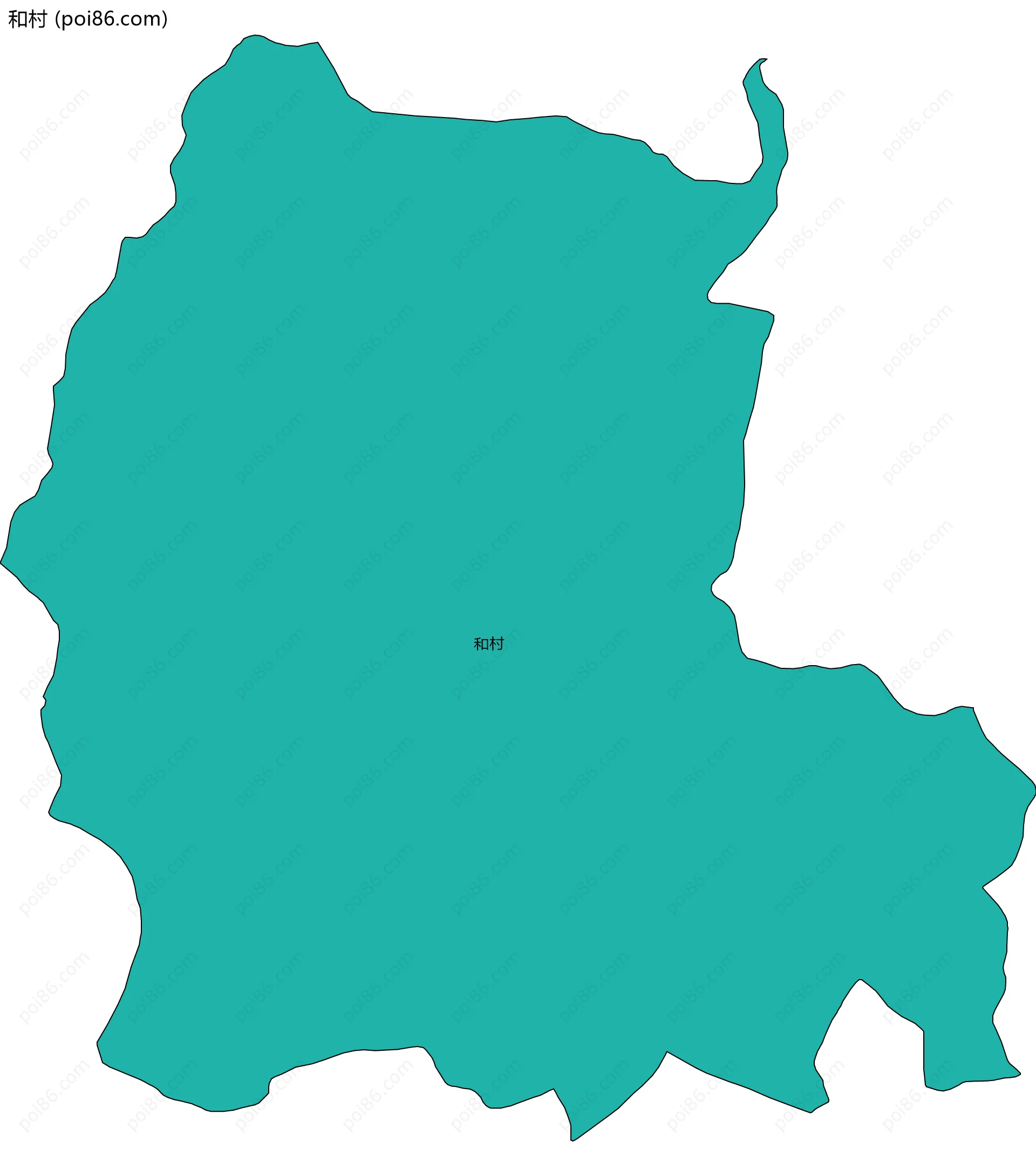 和村边界地图