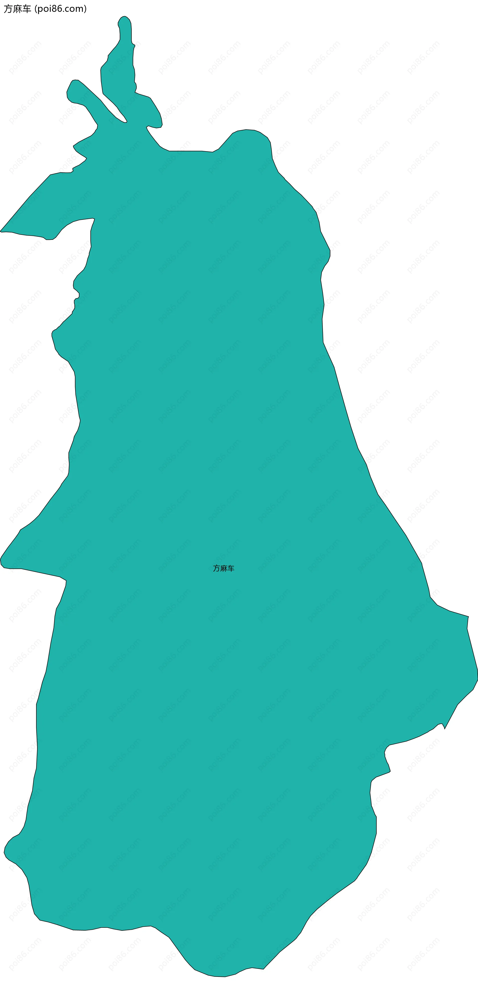 方麻车边界地图