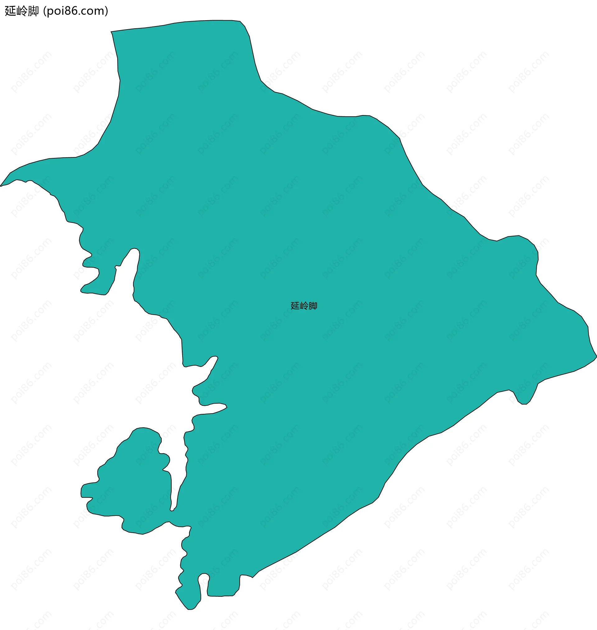 延岭脚边界地图