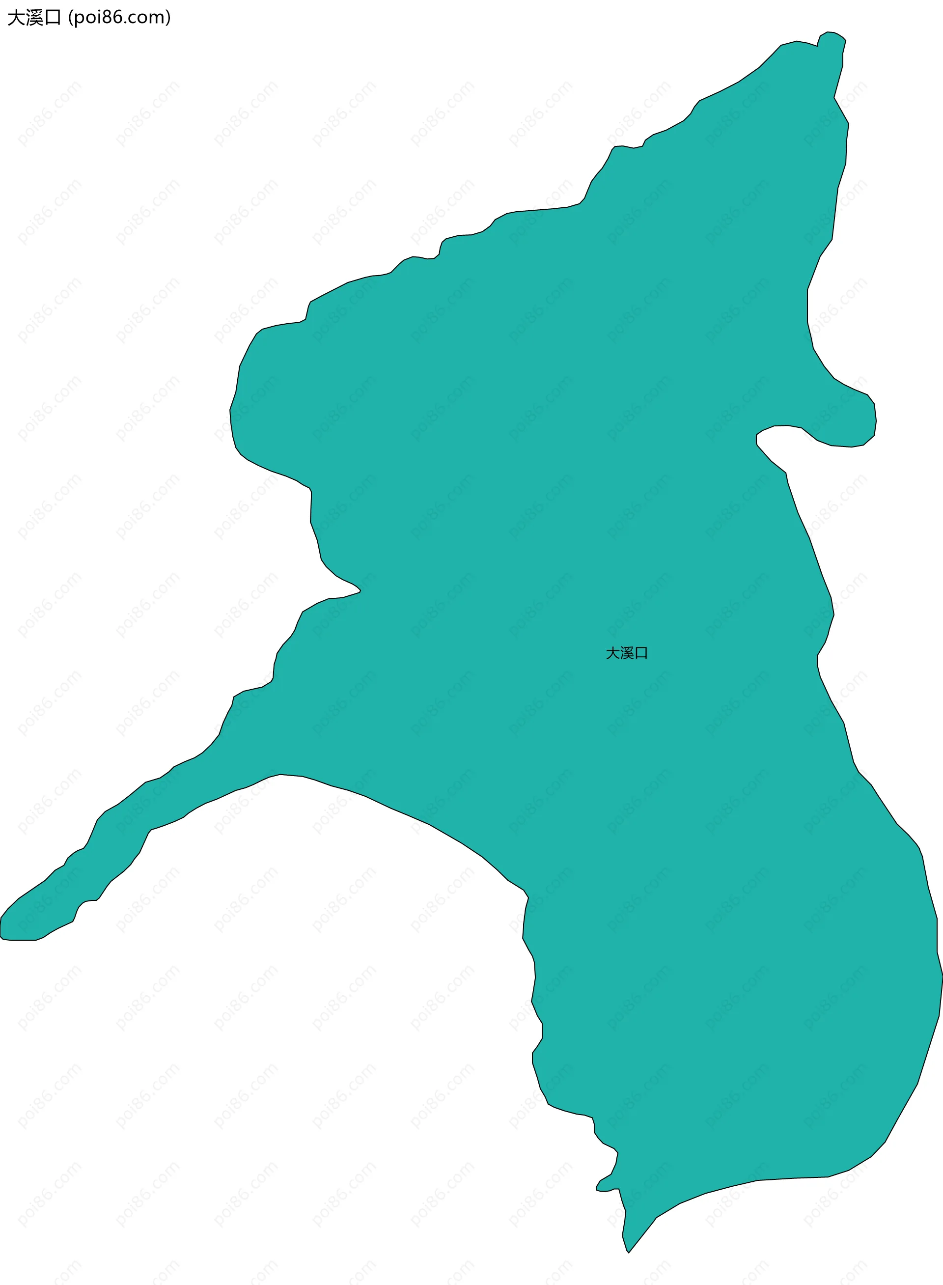 大溪口边界地图