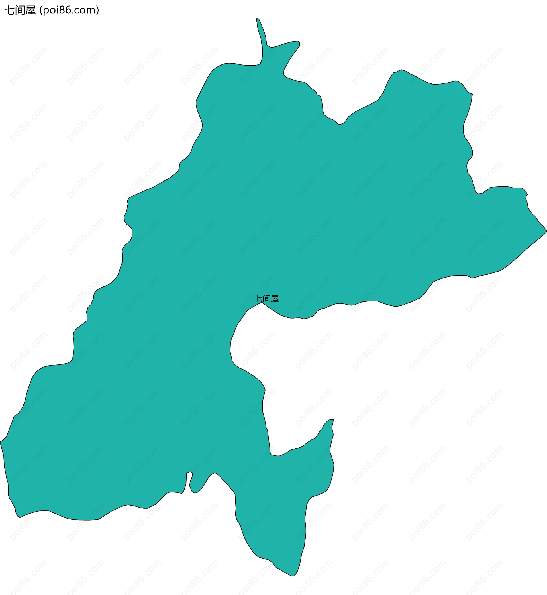 七间屋边界地图