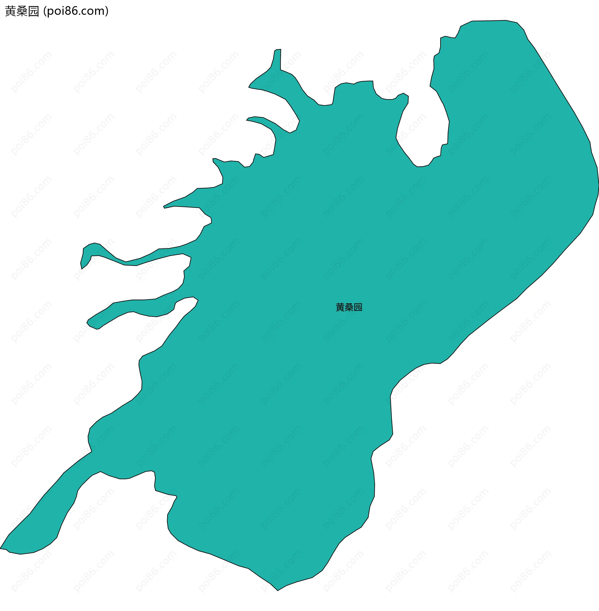 黄桑园边界地图