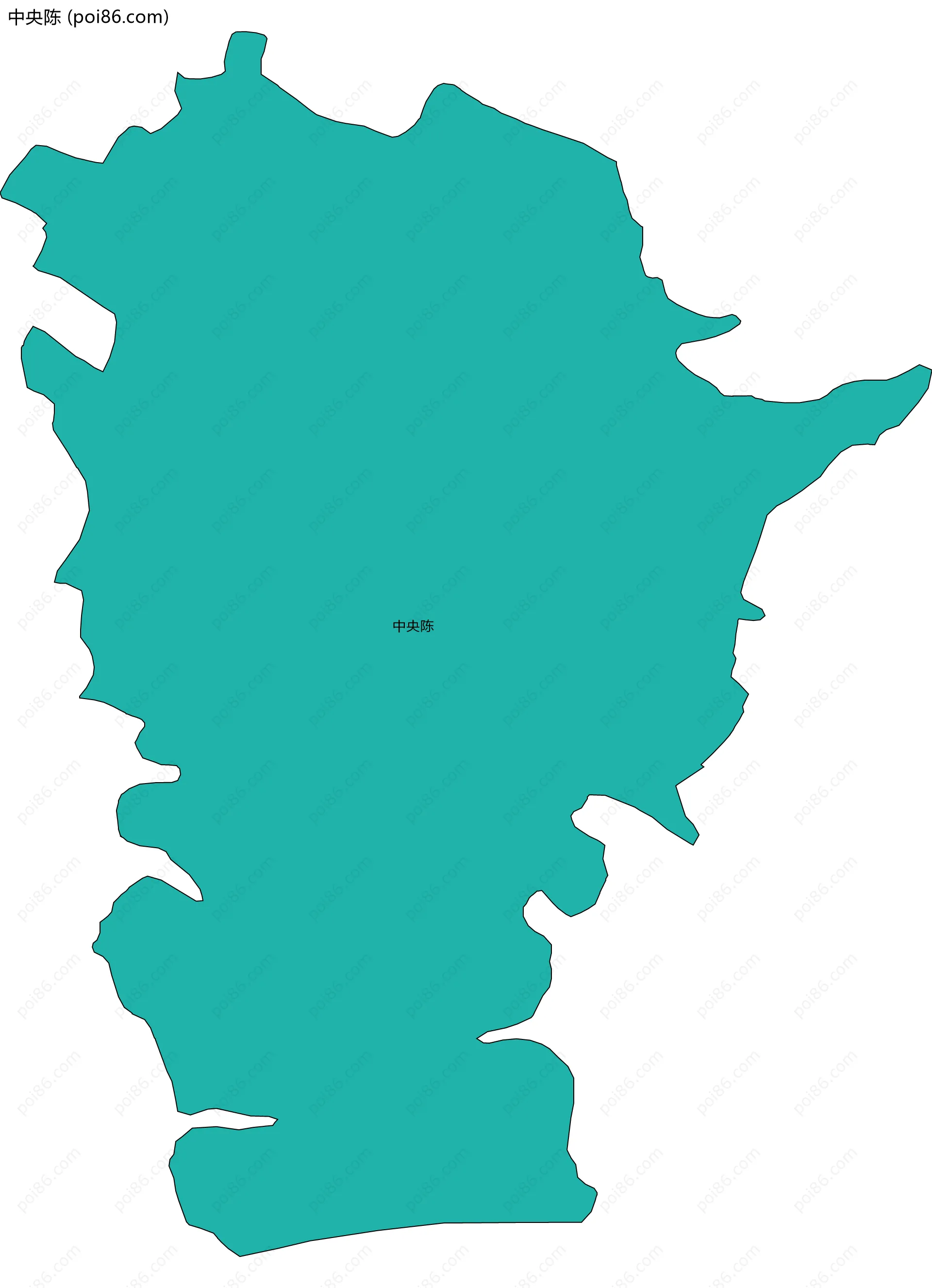 中央陈边界地图
