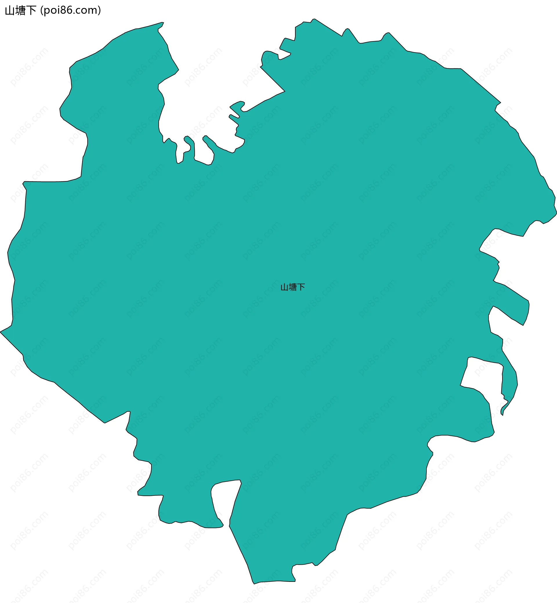 山塘下边界地图