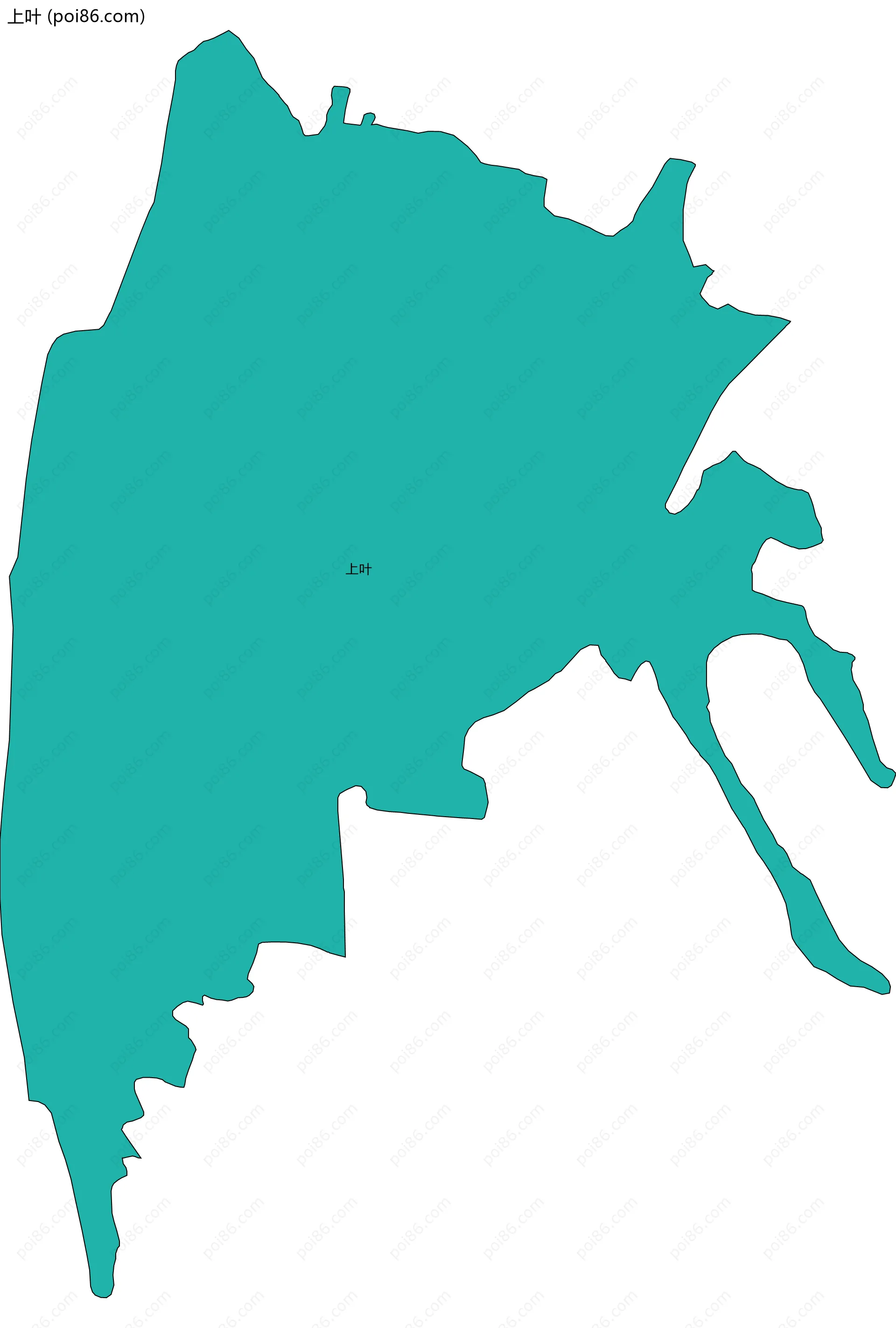 上叶边界地图