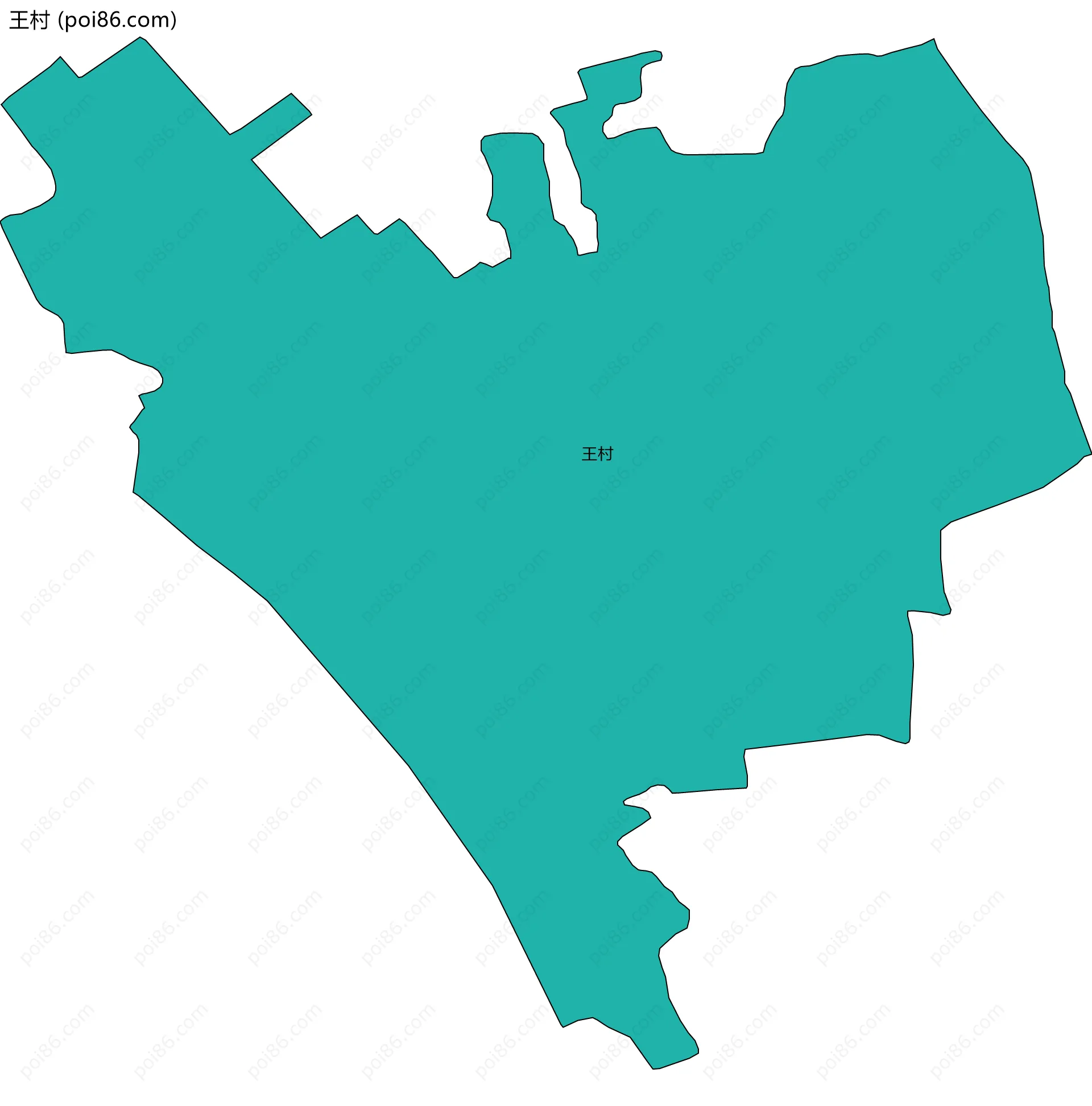 王村边界地图