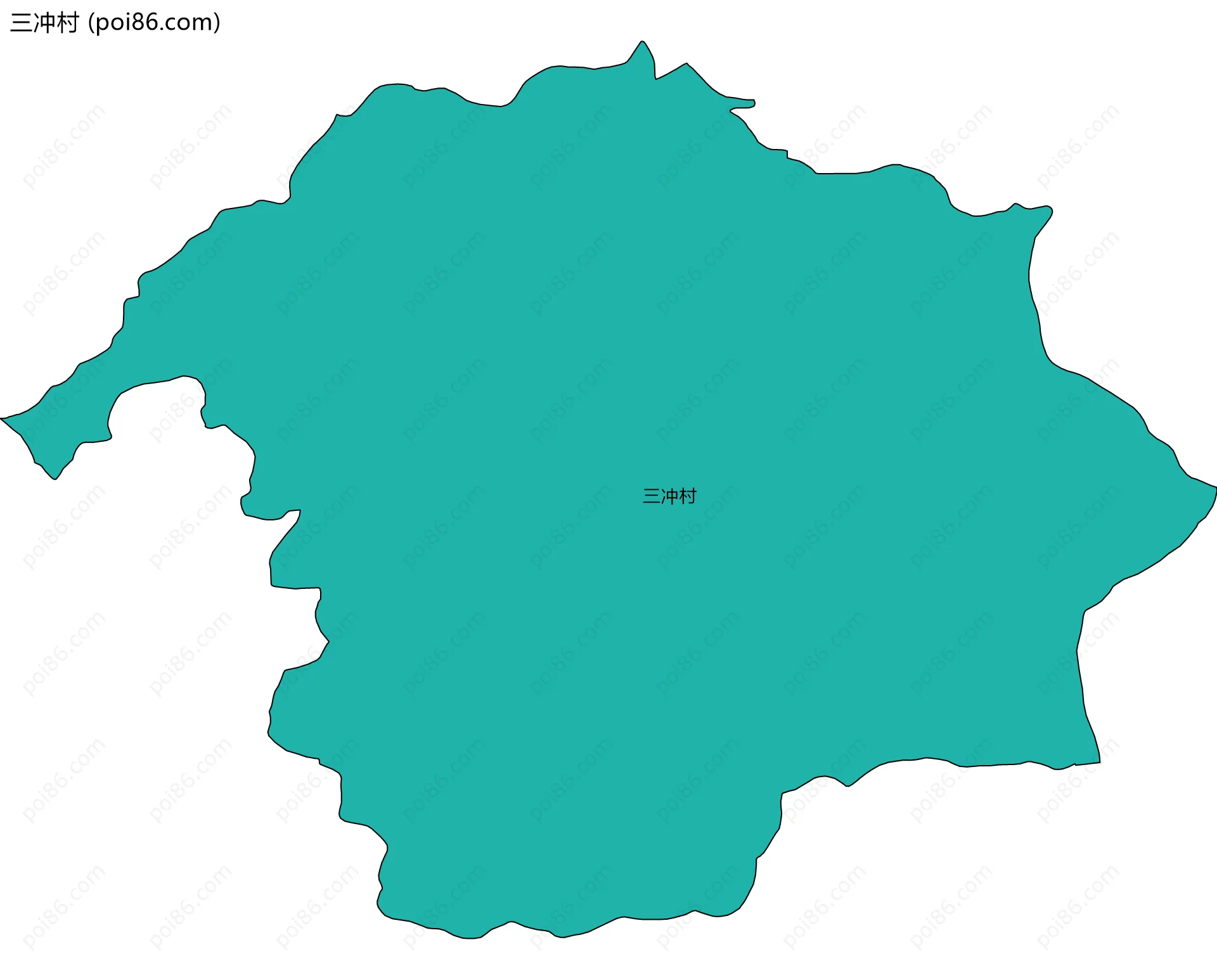 三冲村边界地图