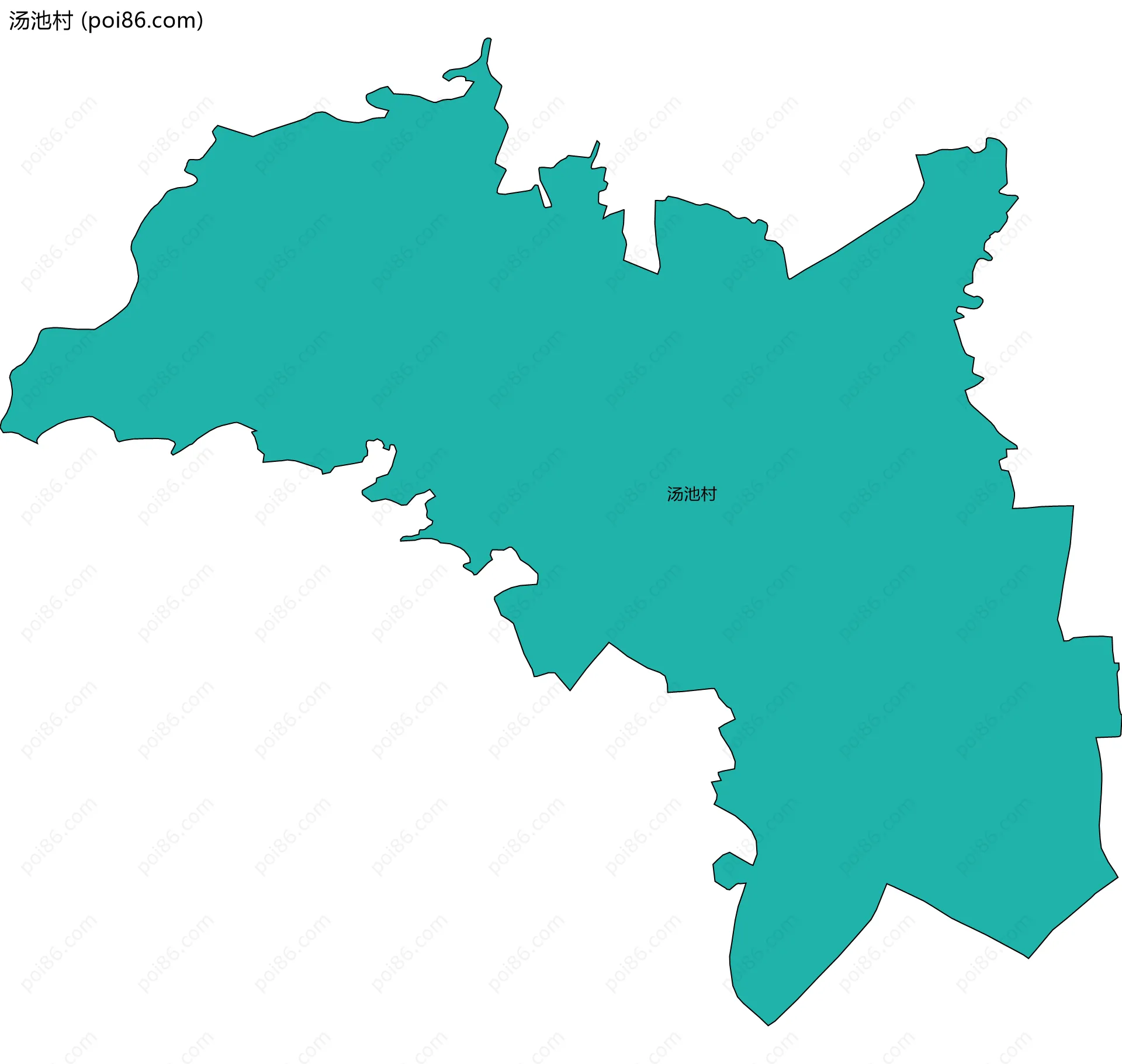 汤池村边界地图