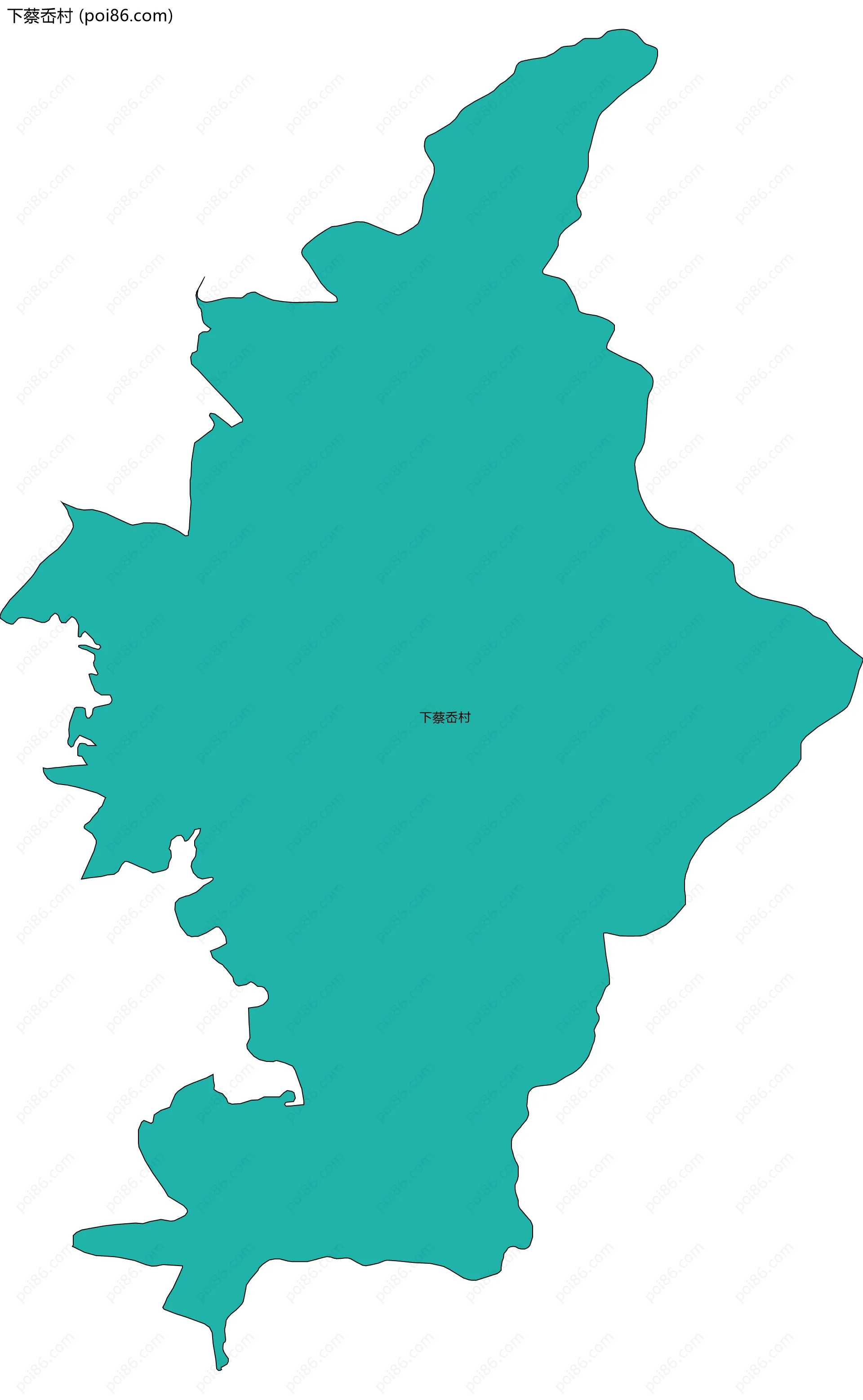 下蔡岙村边界地图