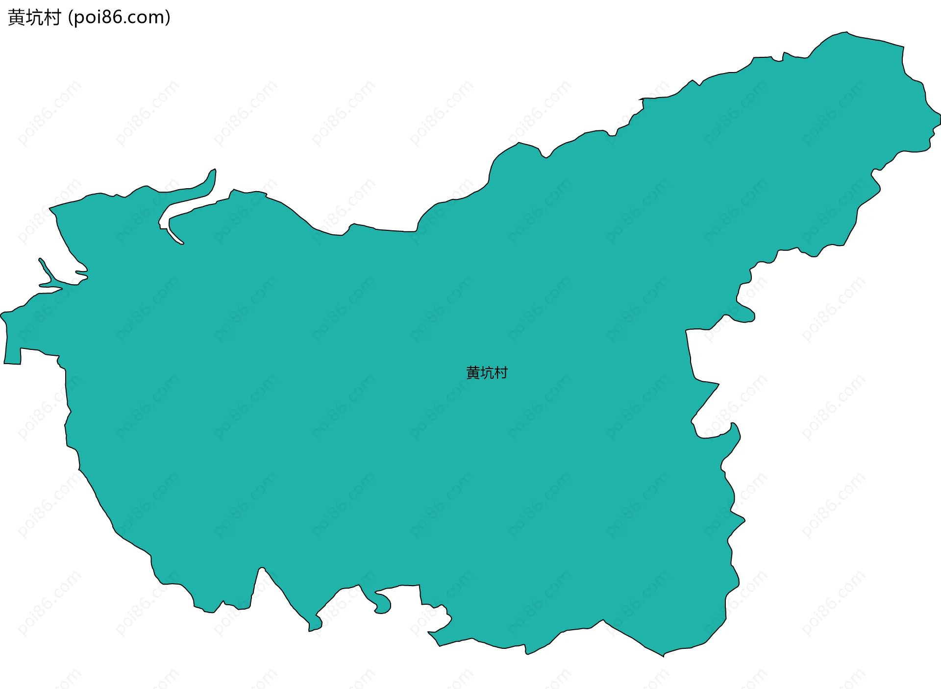 黄坑村边界地图