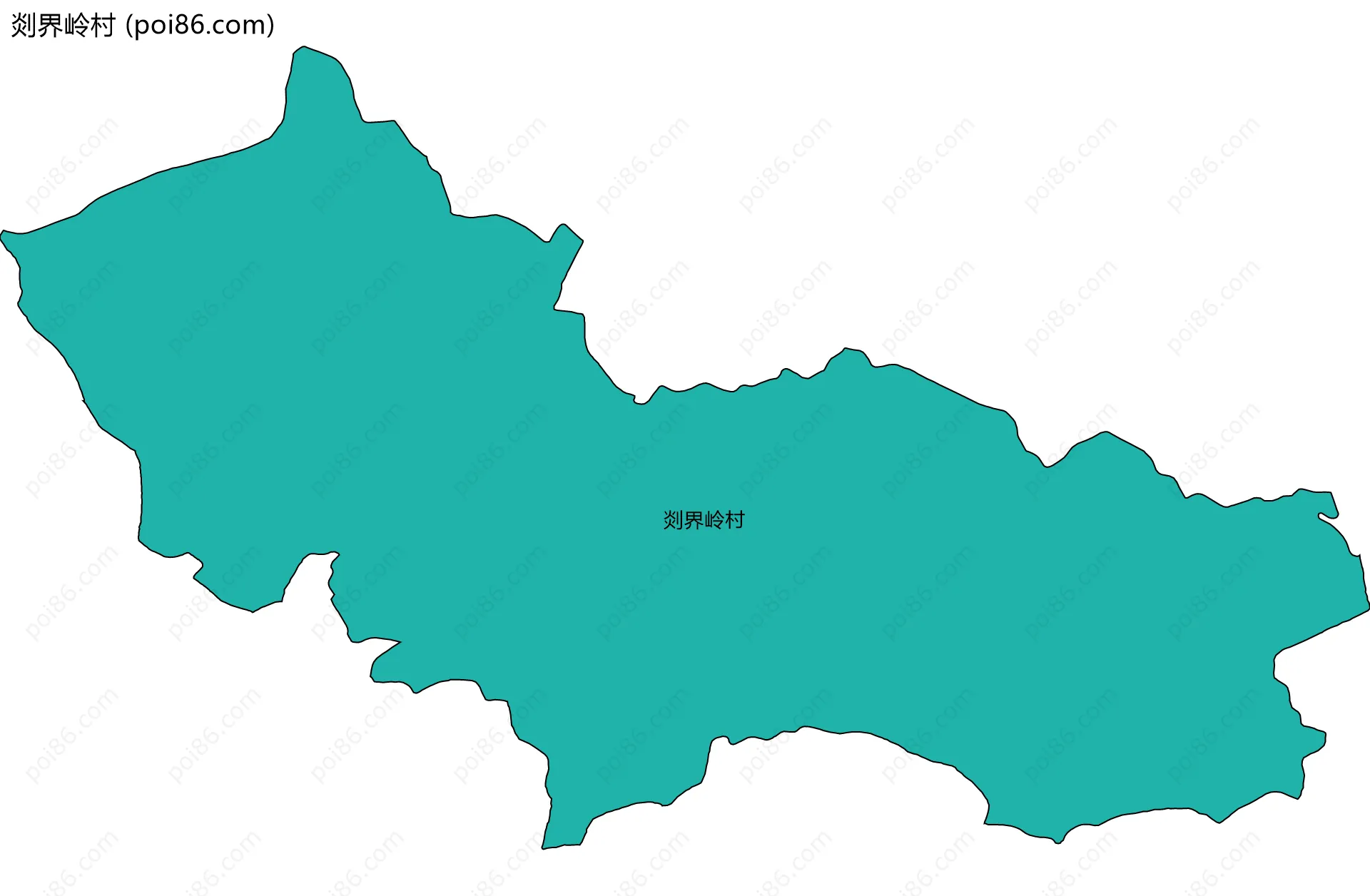 剡界岭村边界地图