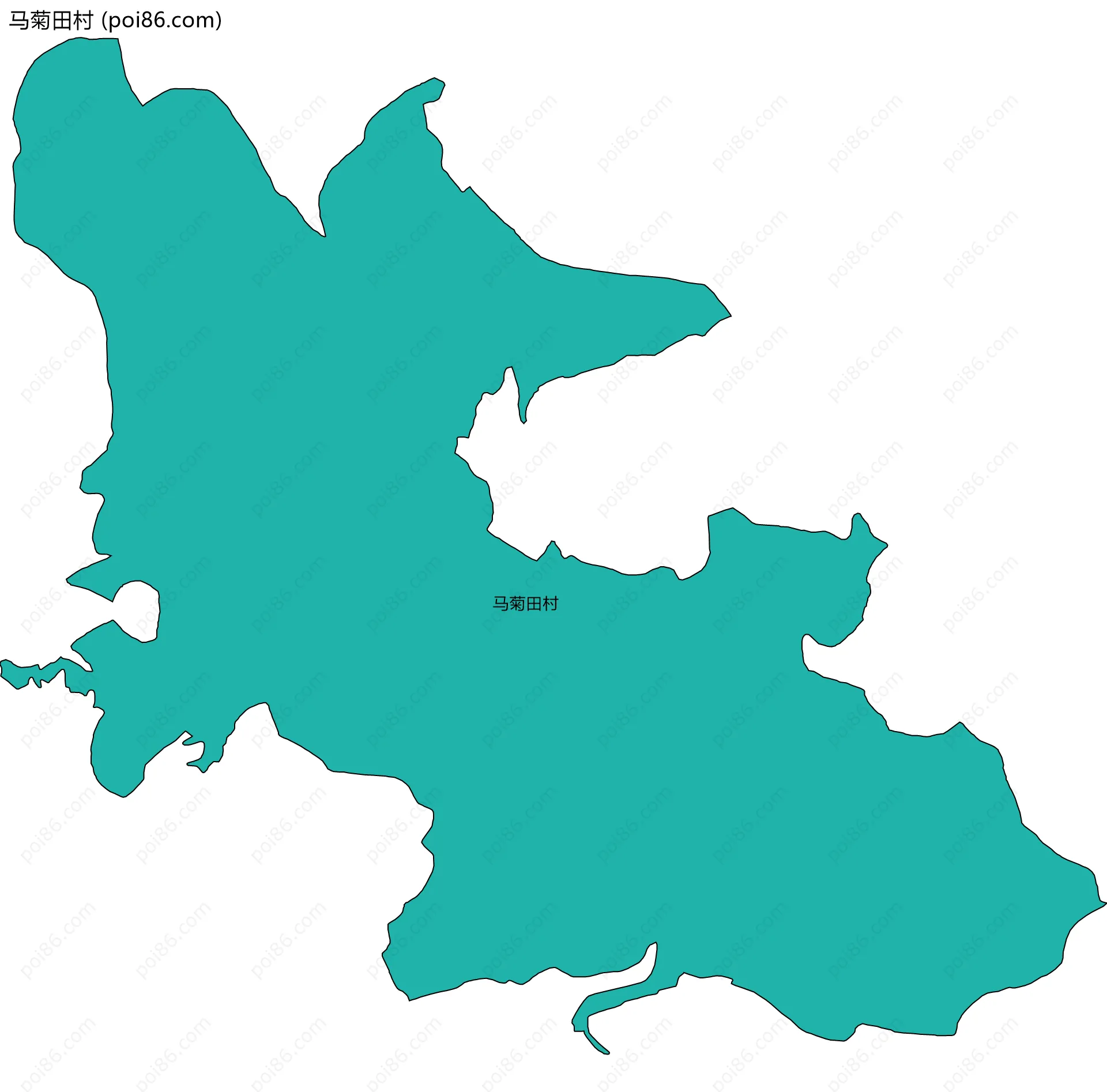 马菊田村边界地图