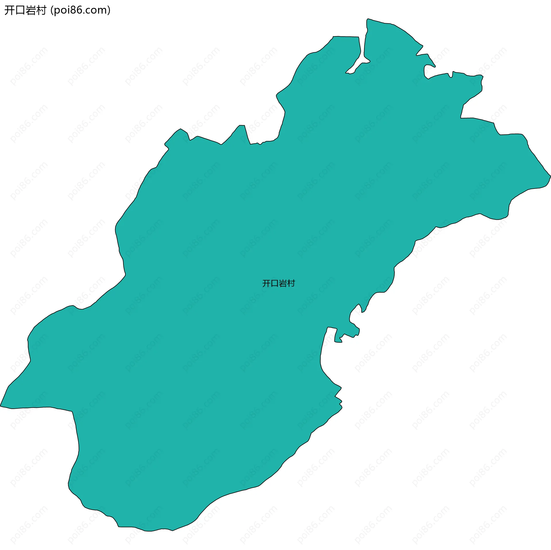 开口岩村边界地图