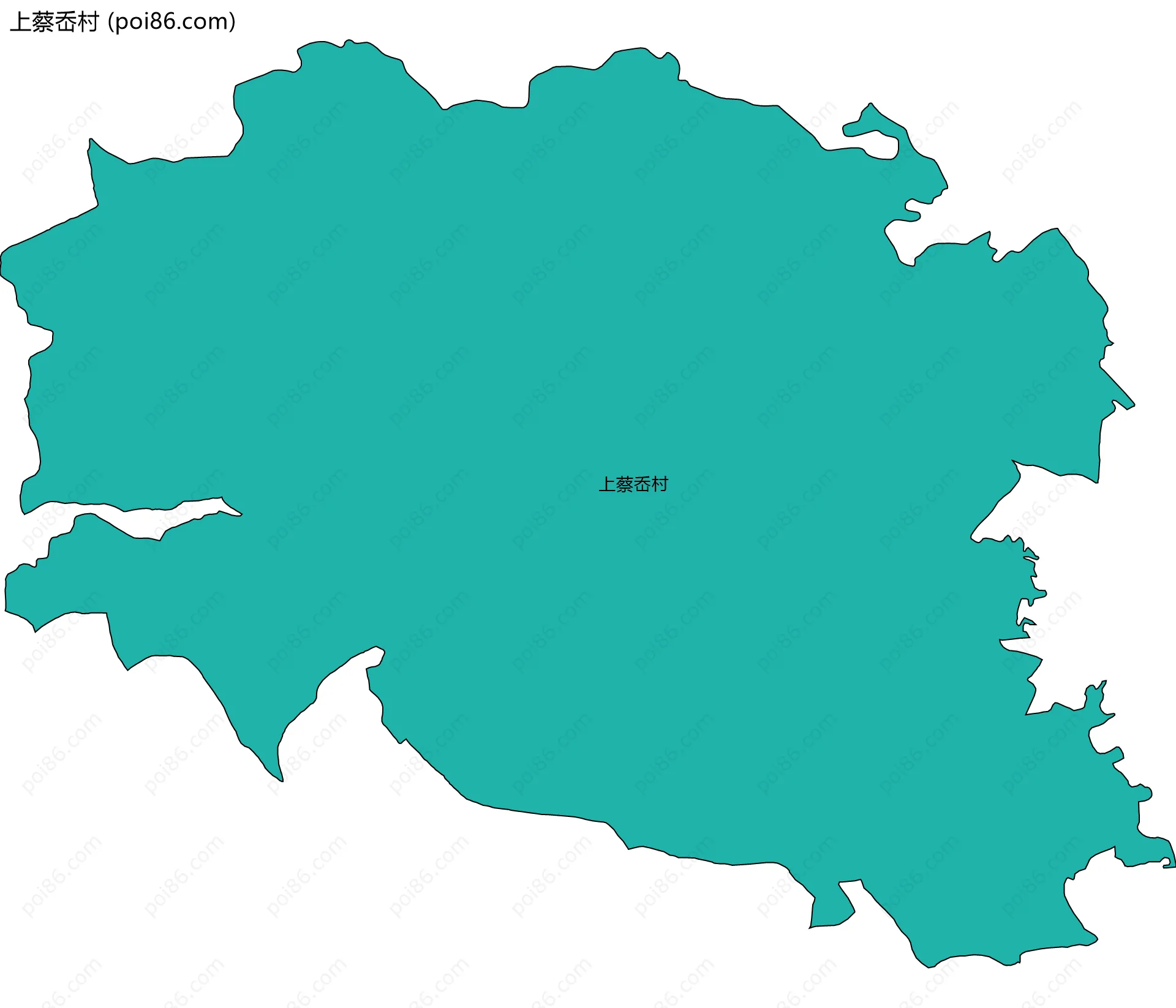 上蔡岙村边界地图