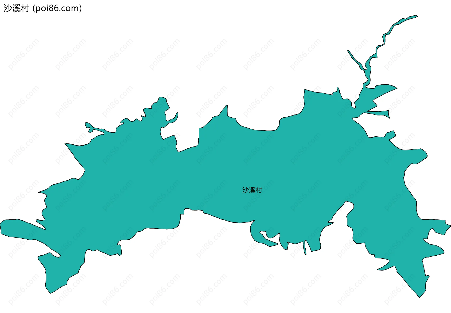 沙溪村边界地图