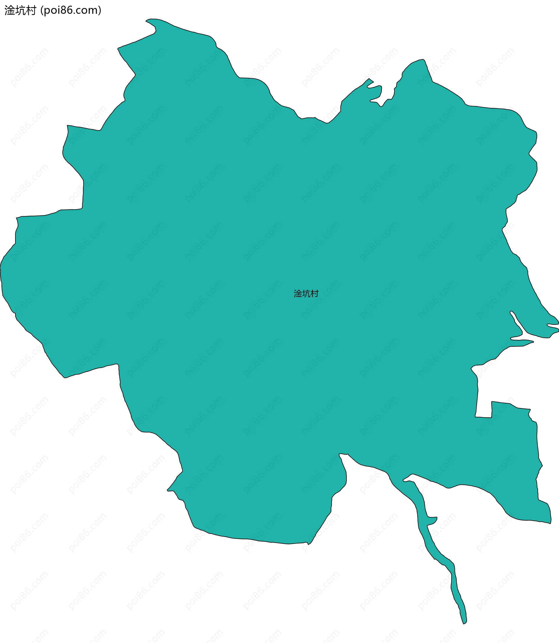 淦坑村边界地图