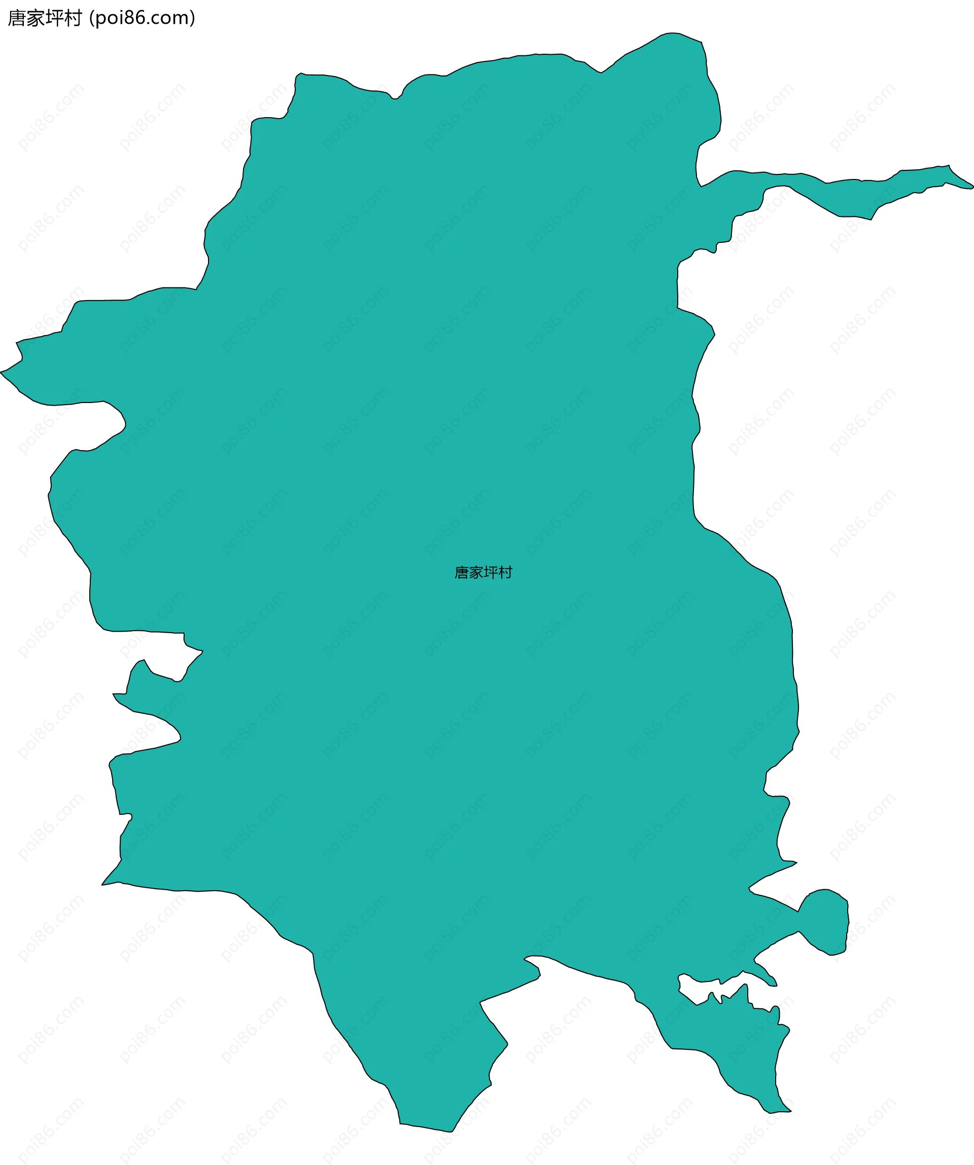 唐家坪村边界地图