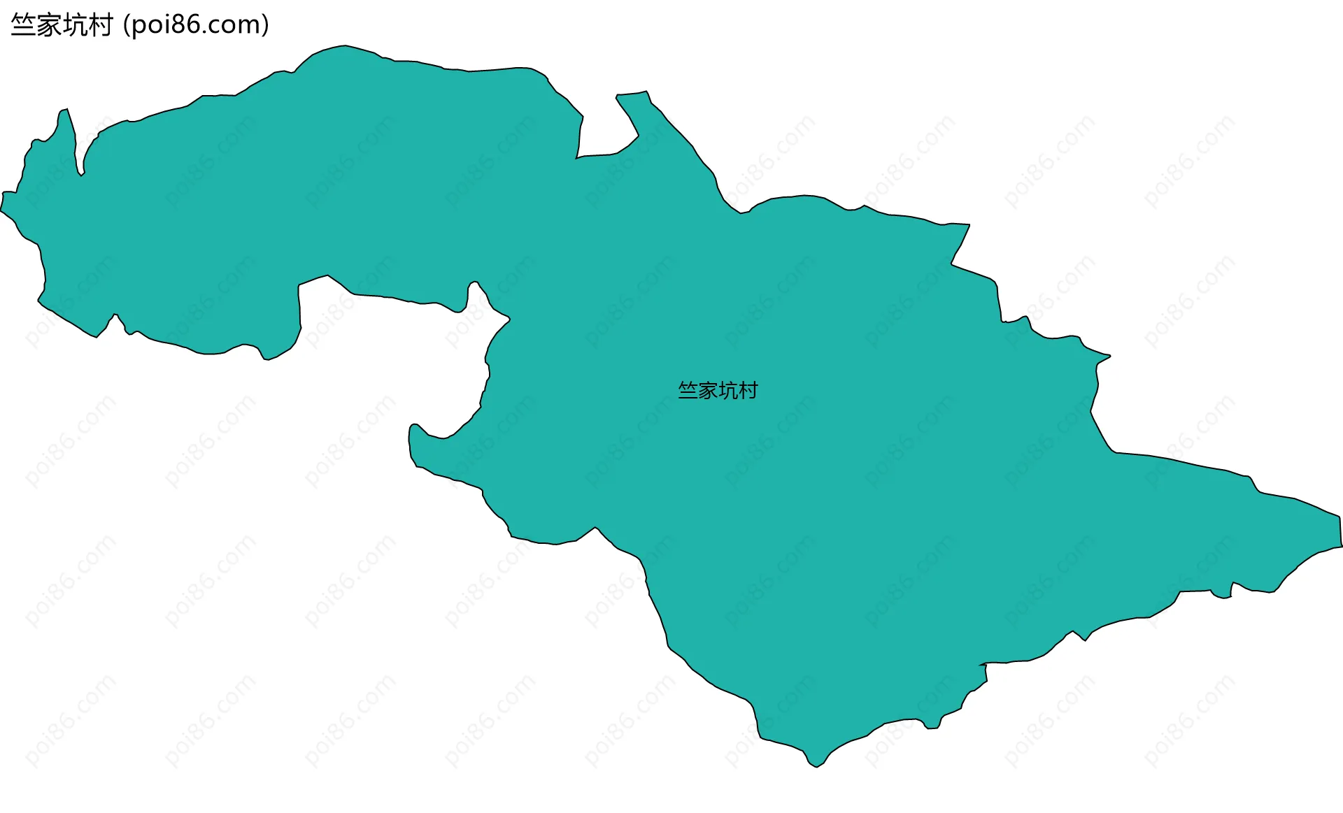 竺家坑村边界地图