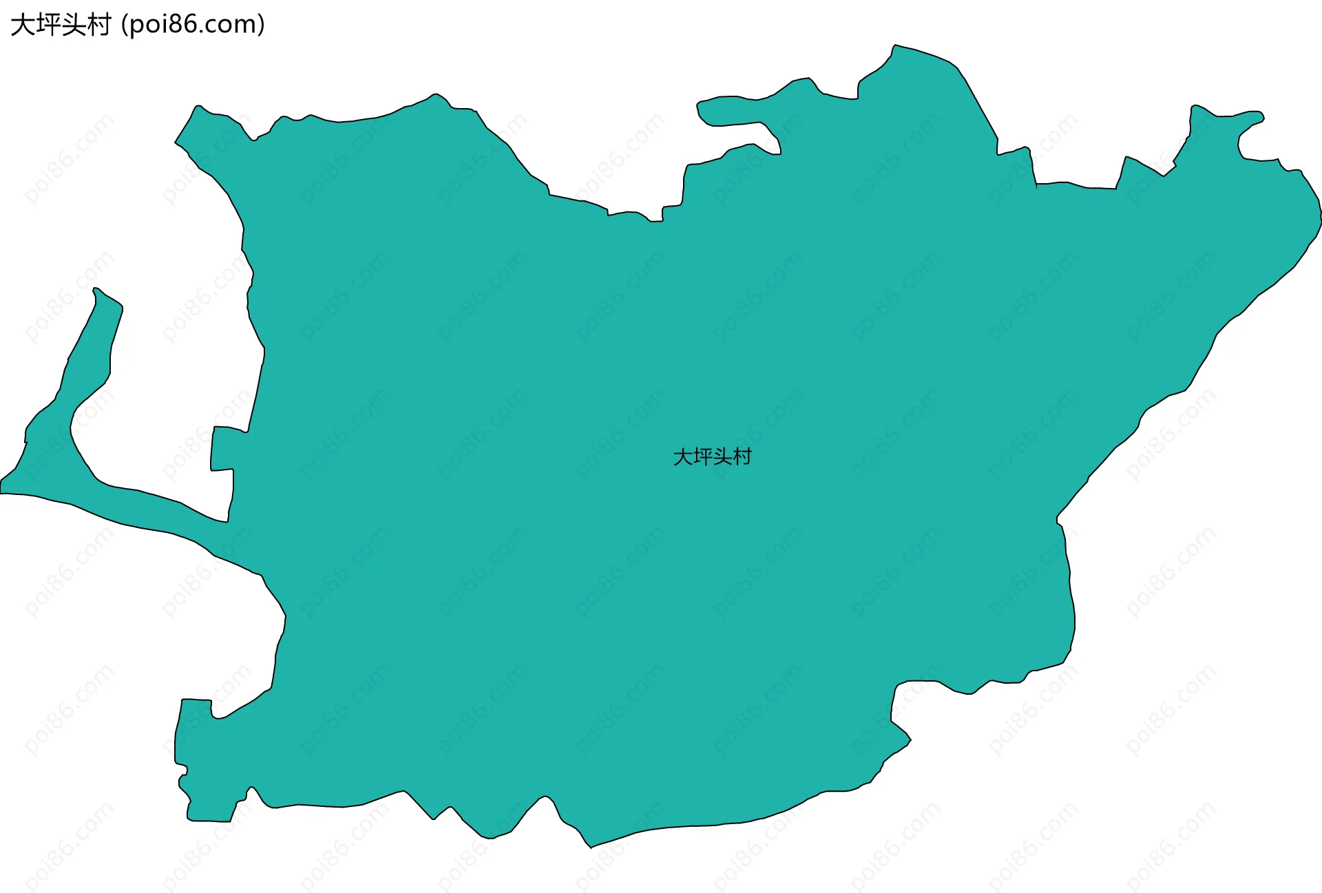 大坪头村边界地图