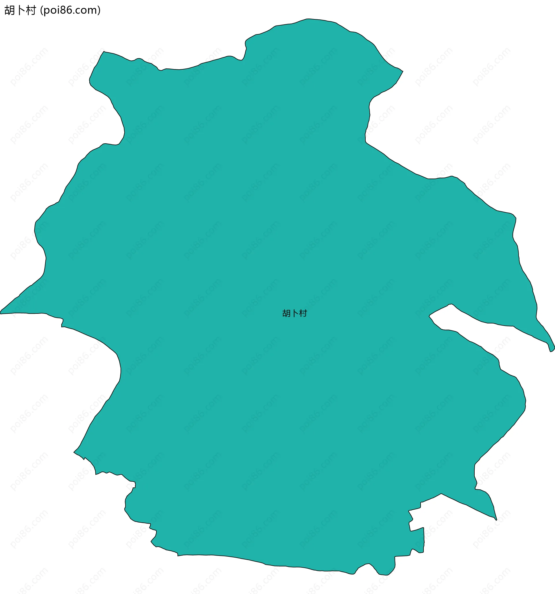 胡卜村边界地图