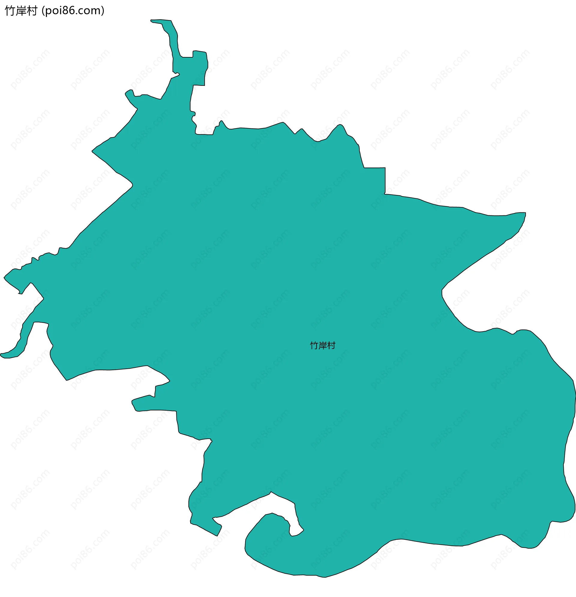 竹岸村边界地图