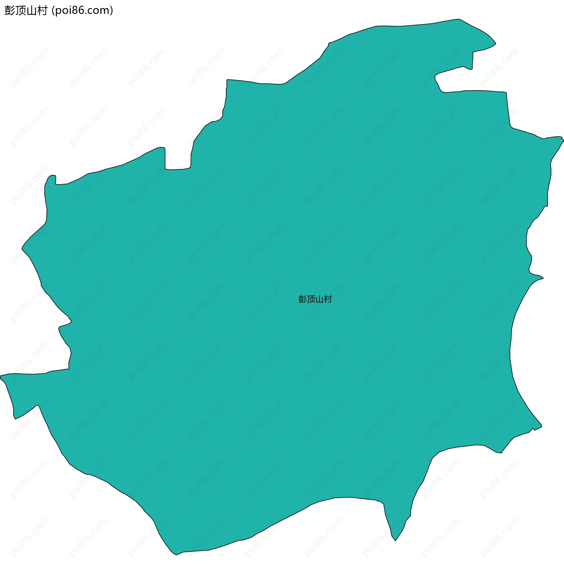 彭顶山村边界地图