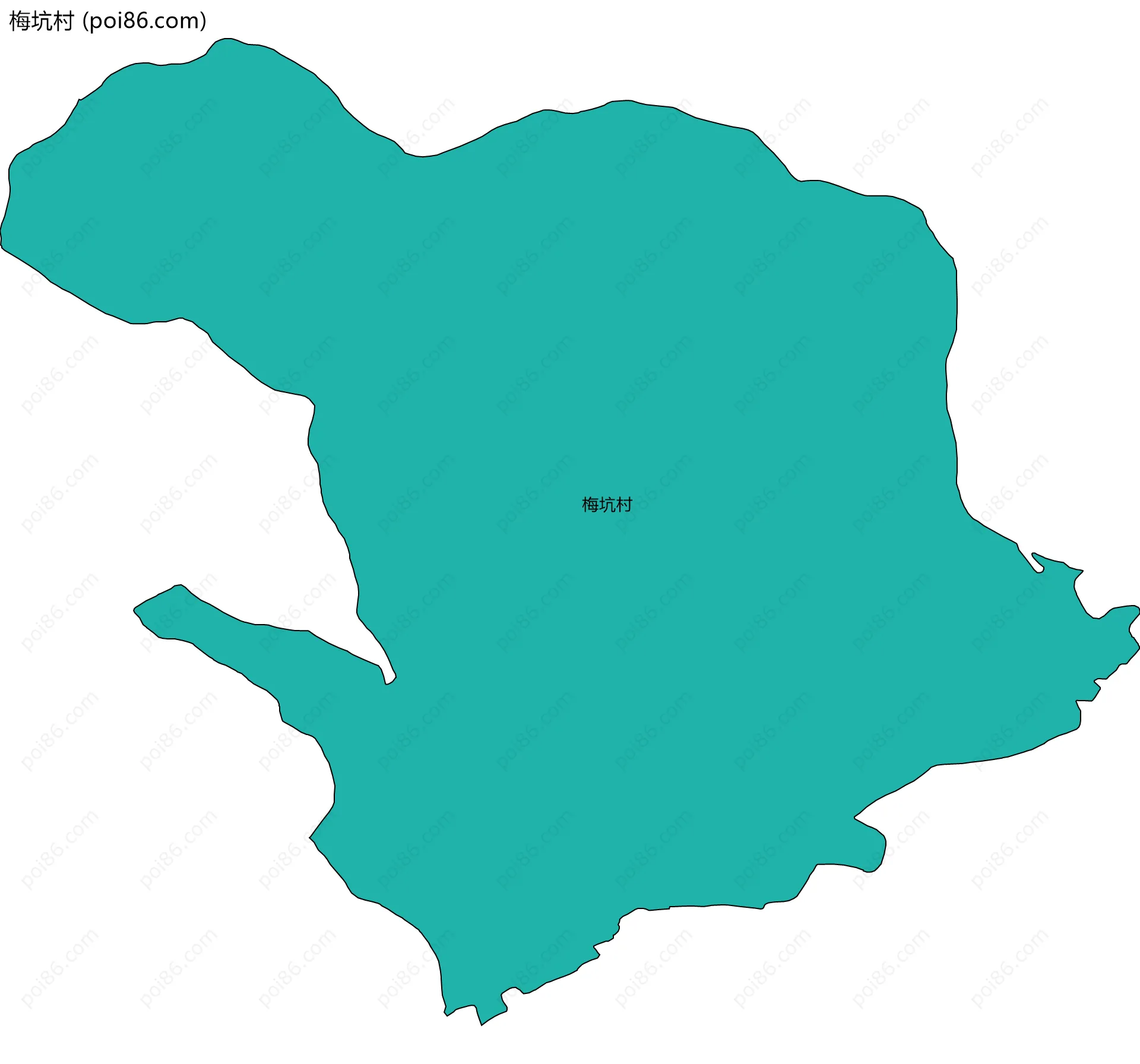 梅坑村边界地图