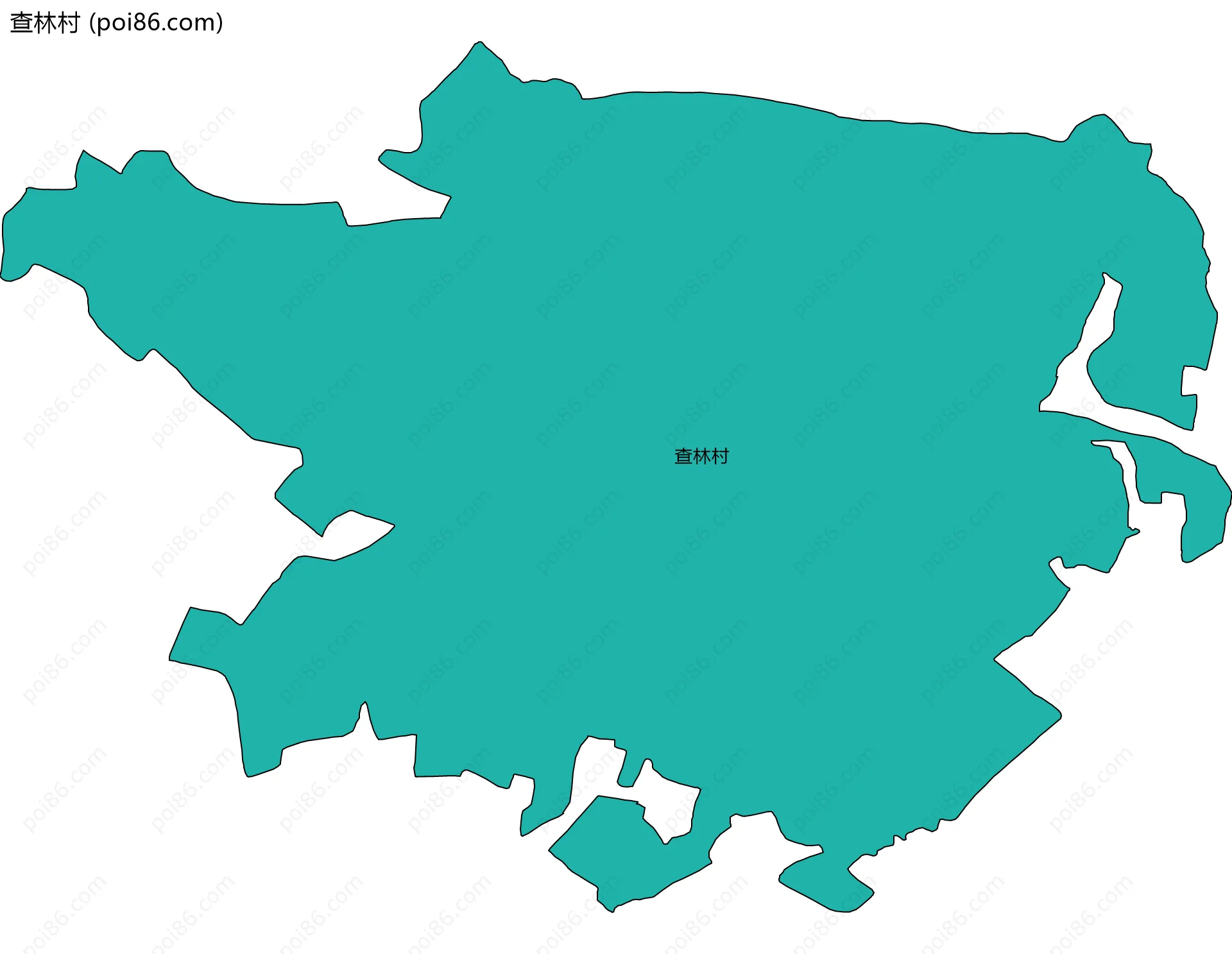 查林村边界地图