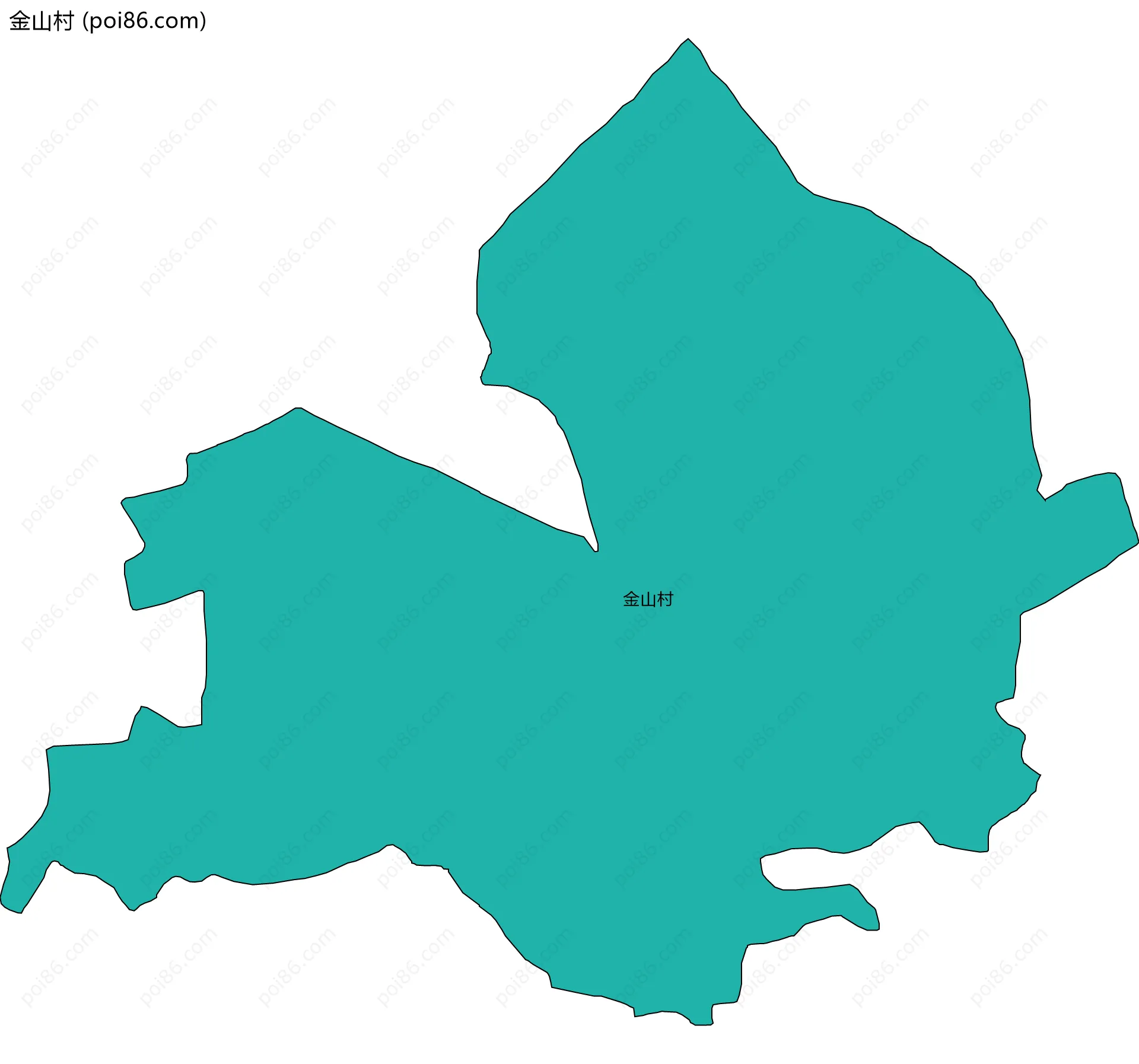 金山村边界地图