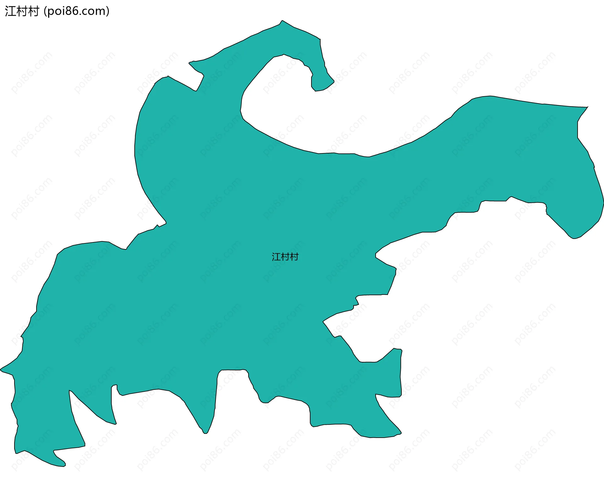 江村村边界地图