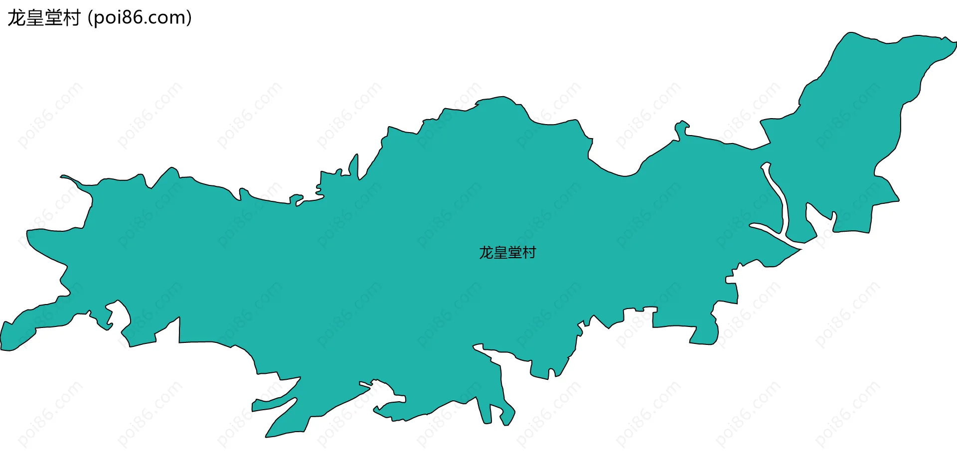 龙皇堂村边界地图